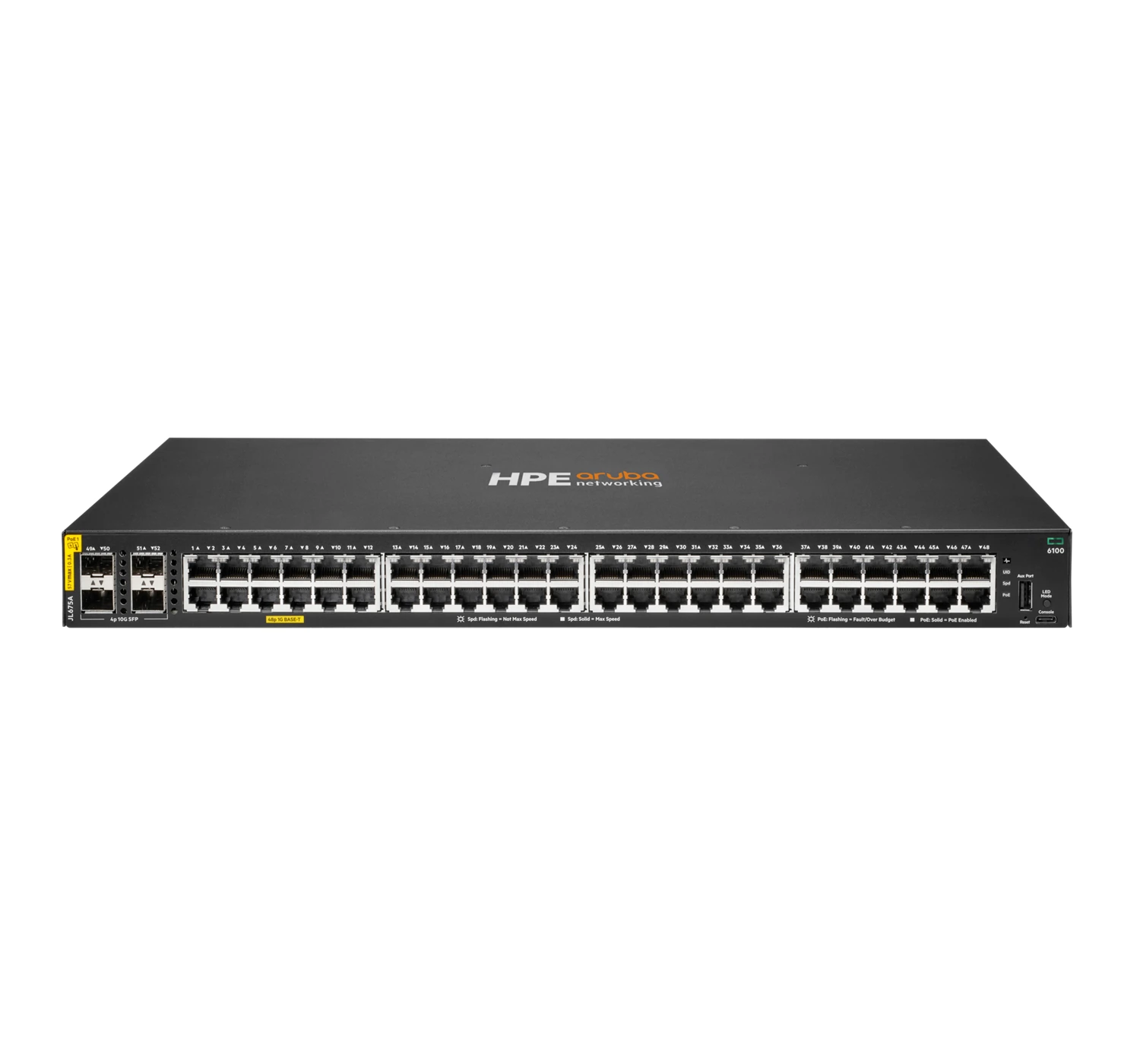 Aruba JL675A CX 6100 48G Class4 PoE 4SFP+ 370W Switch