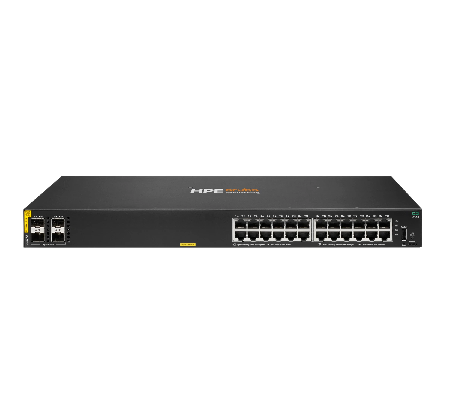 Aruba JL677A CX 6100 24G Class4 PoE 4SFP+ 370W Switch