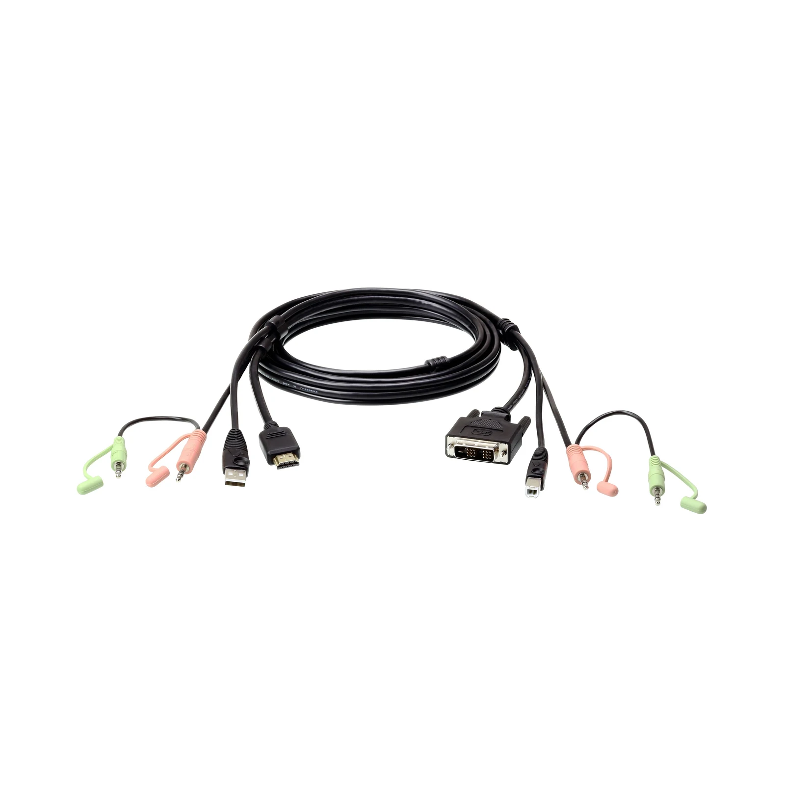 ATEN 2L-7D02DH 1.8M USB HDMI to DVI-D KVM Cable with Audio