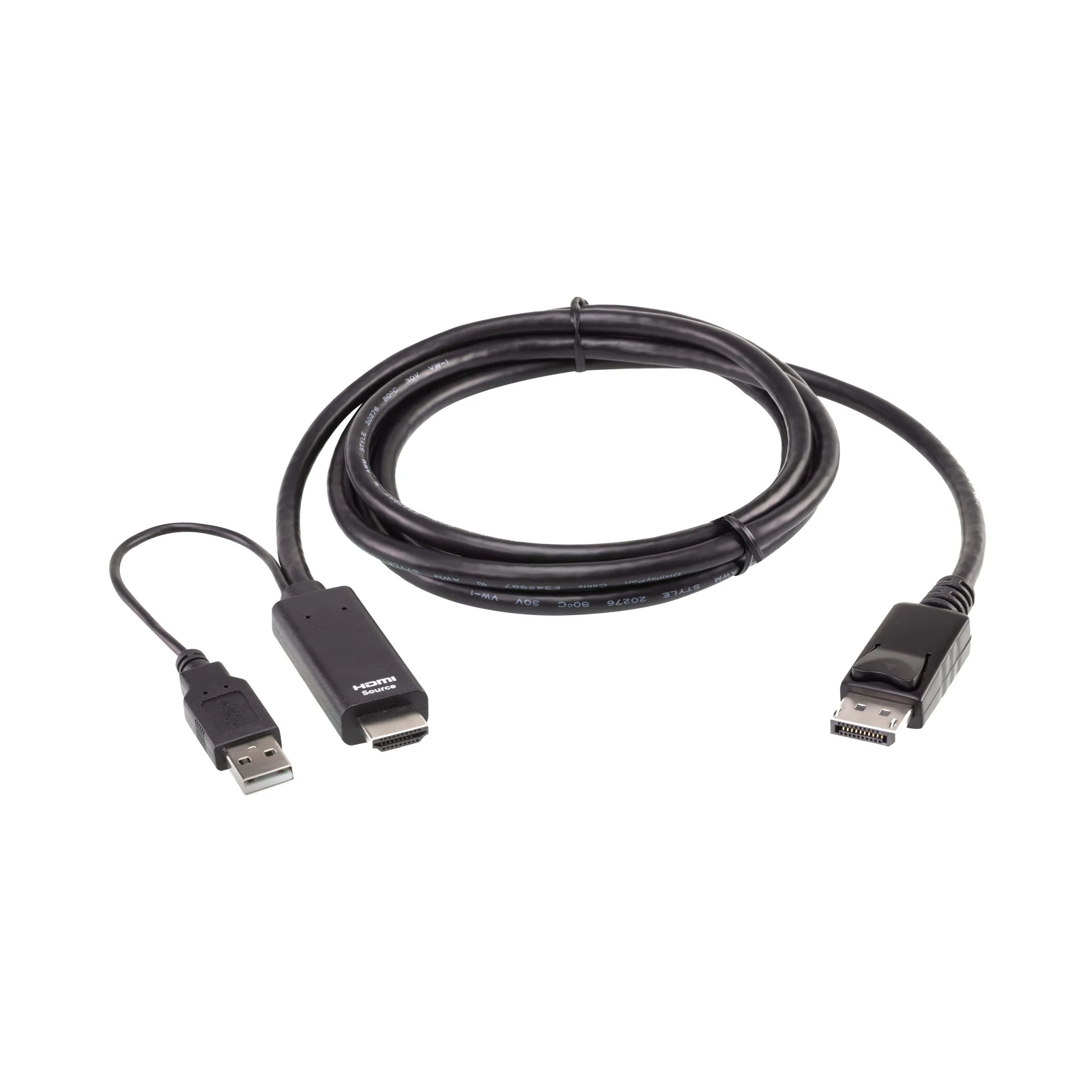 ATEN 2L-7D02HDP True 4K 1.8M HDMI to DisplayPort Cable
