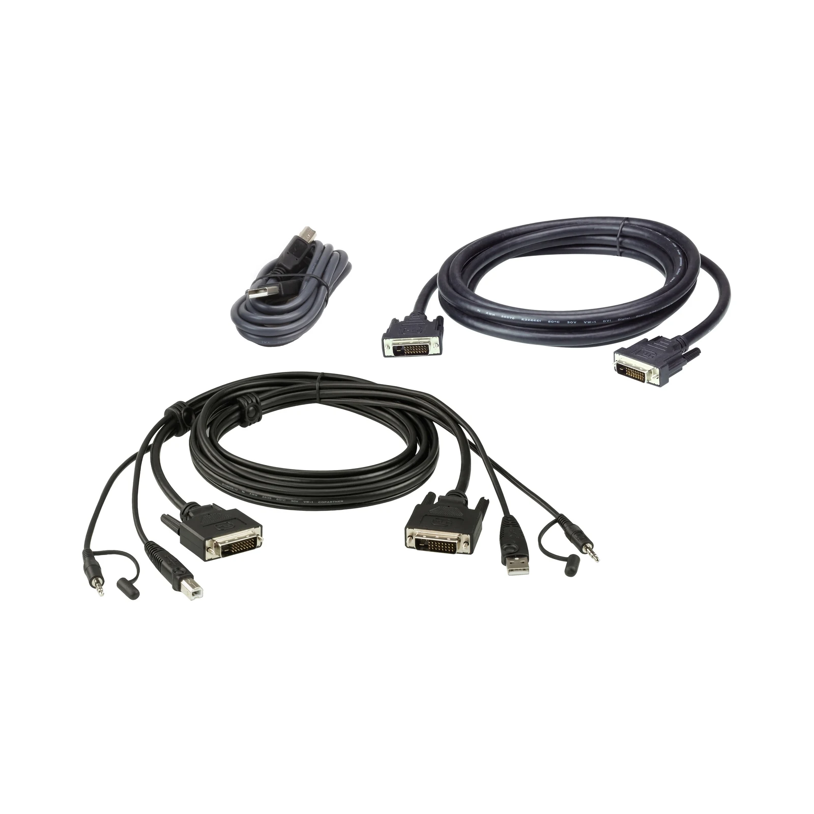 ATEN 2L-7D02UDX3 1.8M USB DVI-D Dual Link Dual Display Secure KVM Cable Kit