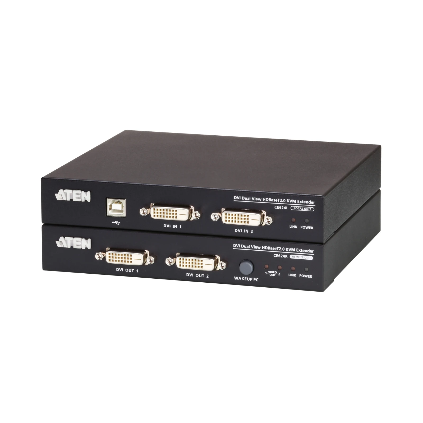 ATEN CE624 USB DVI Dual View HDBaseT™ 2.0 KVM Extender (1920 x 1200 @100 m)