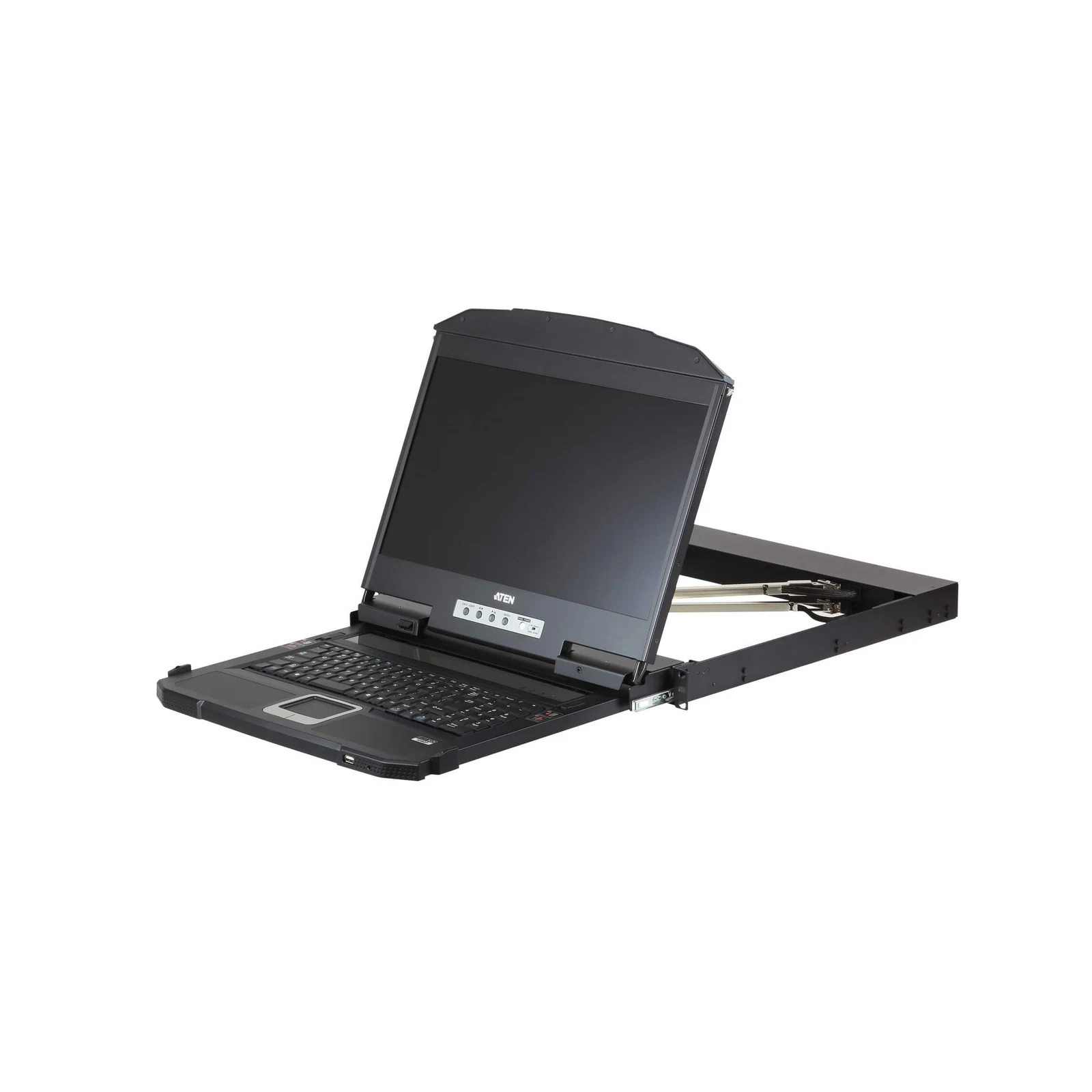 ATEN CL3800 Ultra Short Depth Dual Rail WideScreen LCD Console (USB, HDMI / DVI / VGA)