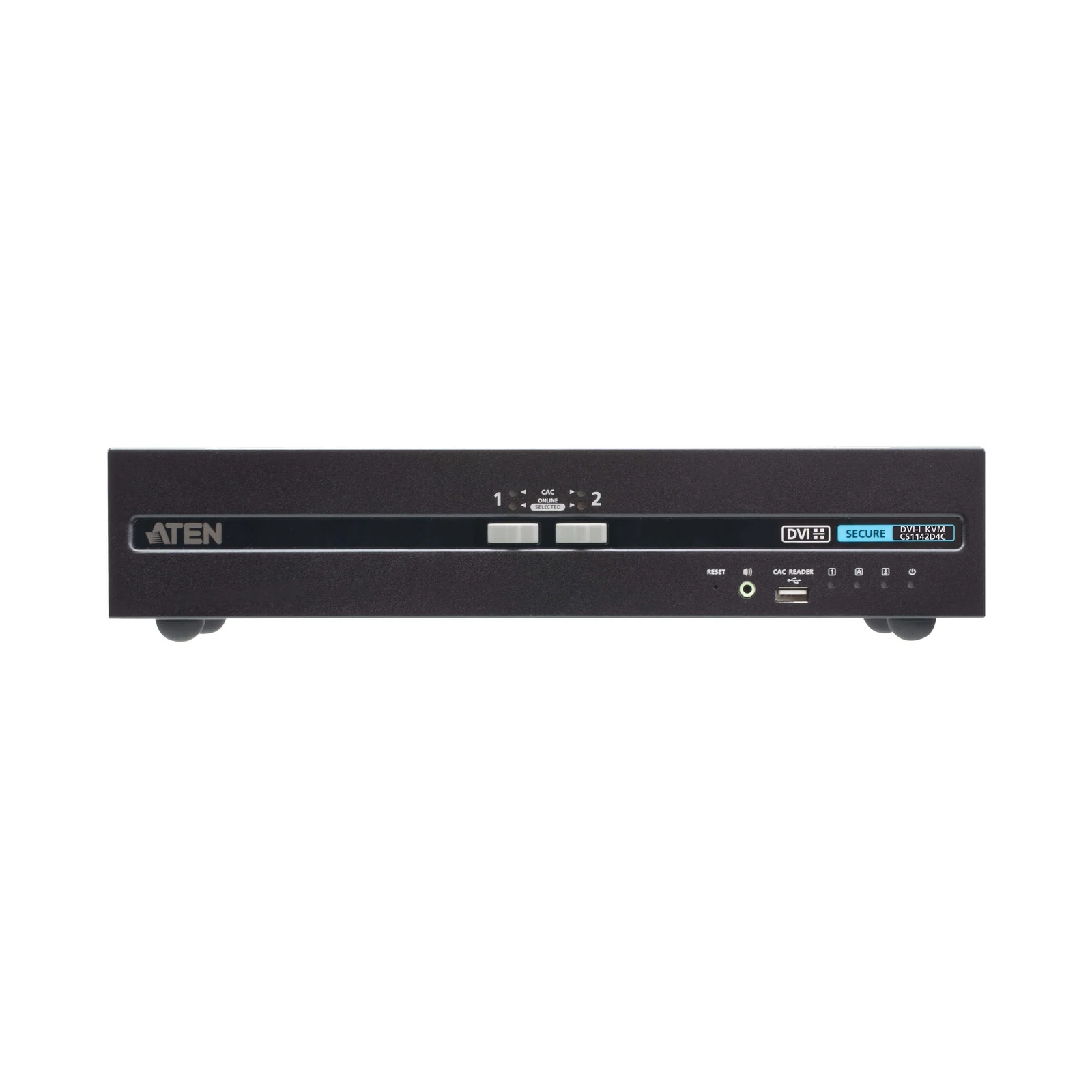 ATEN CS1142D4C 2-Port USB DVI Dual Display Secure KVM Switch with CAC (PSD PP v4.0 Compliant) – TAA