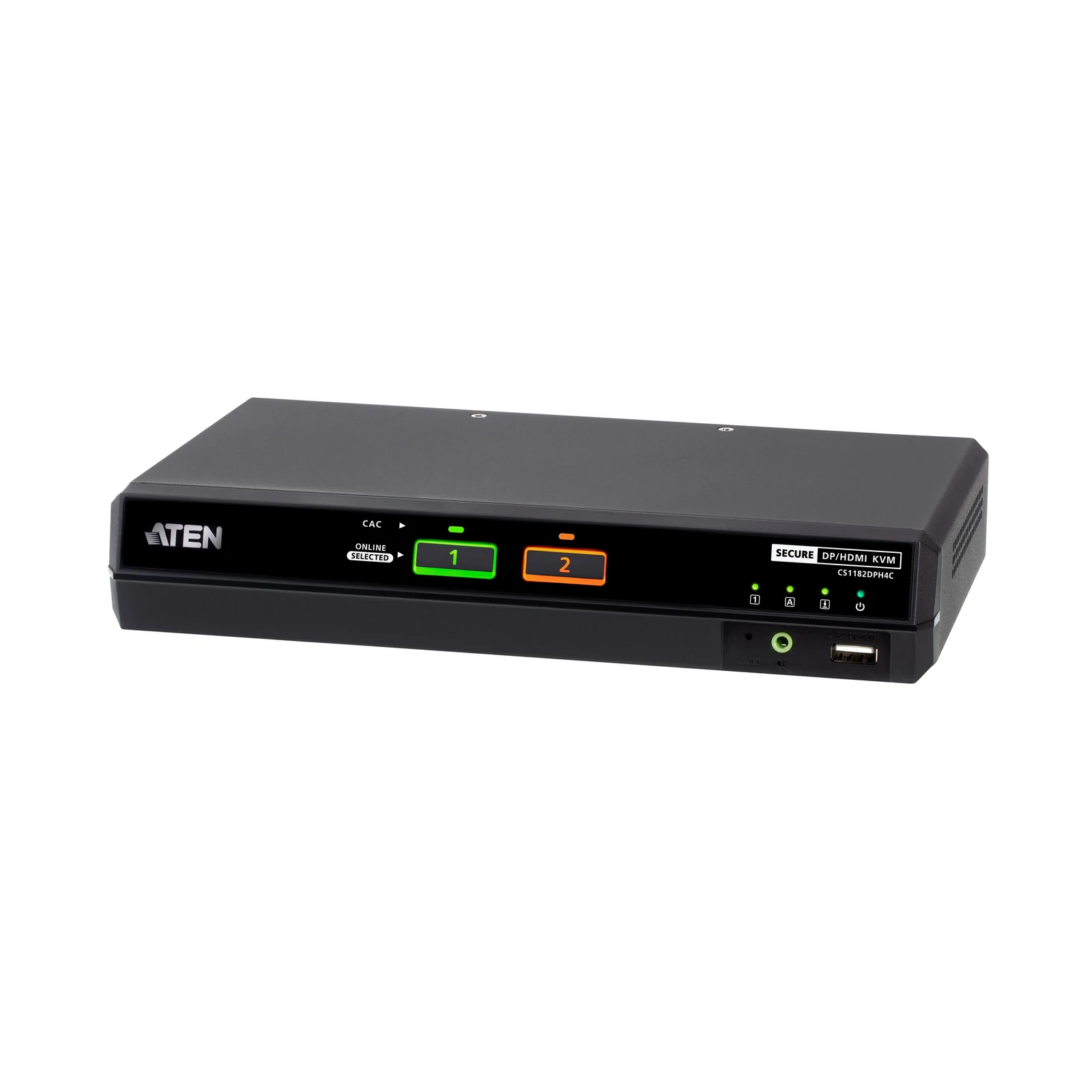 ATEN CS1182DPH4C 2-Port USB 5K DisplayPort/HDMI Universal Secure KVM Switch with CAC (PSD PP v4.0 Compliant)