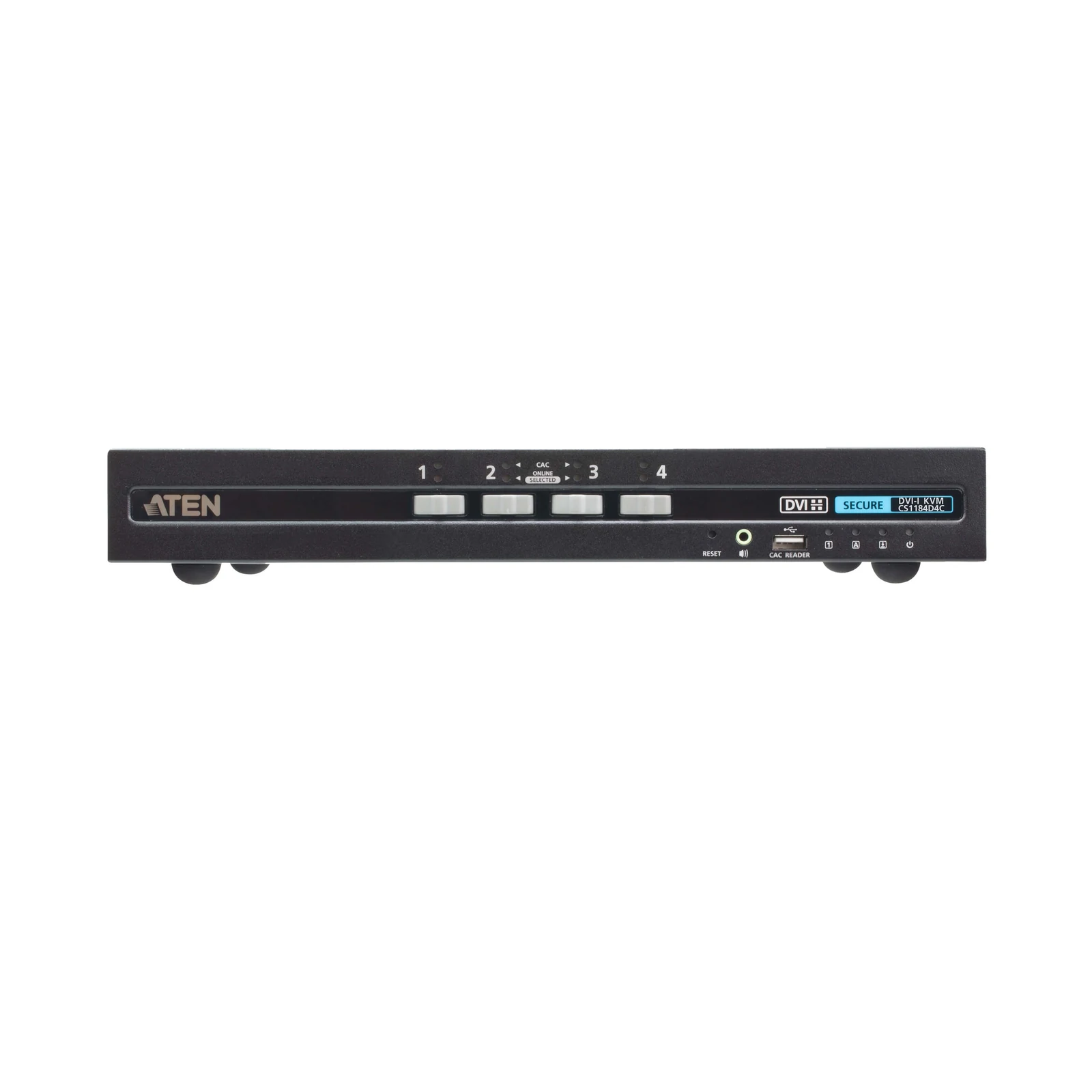 ATEN CS1184D4C 4-Port USB DVI Secure KVM Switch with CAC (PSD PP v4.0 Compliant) – TAA