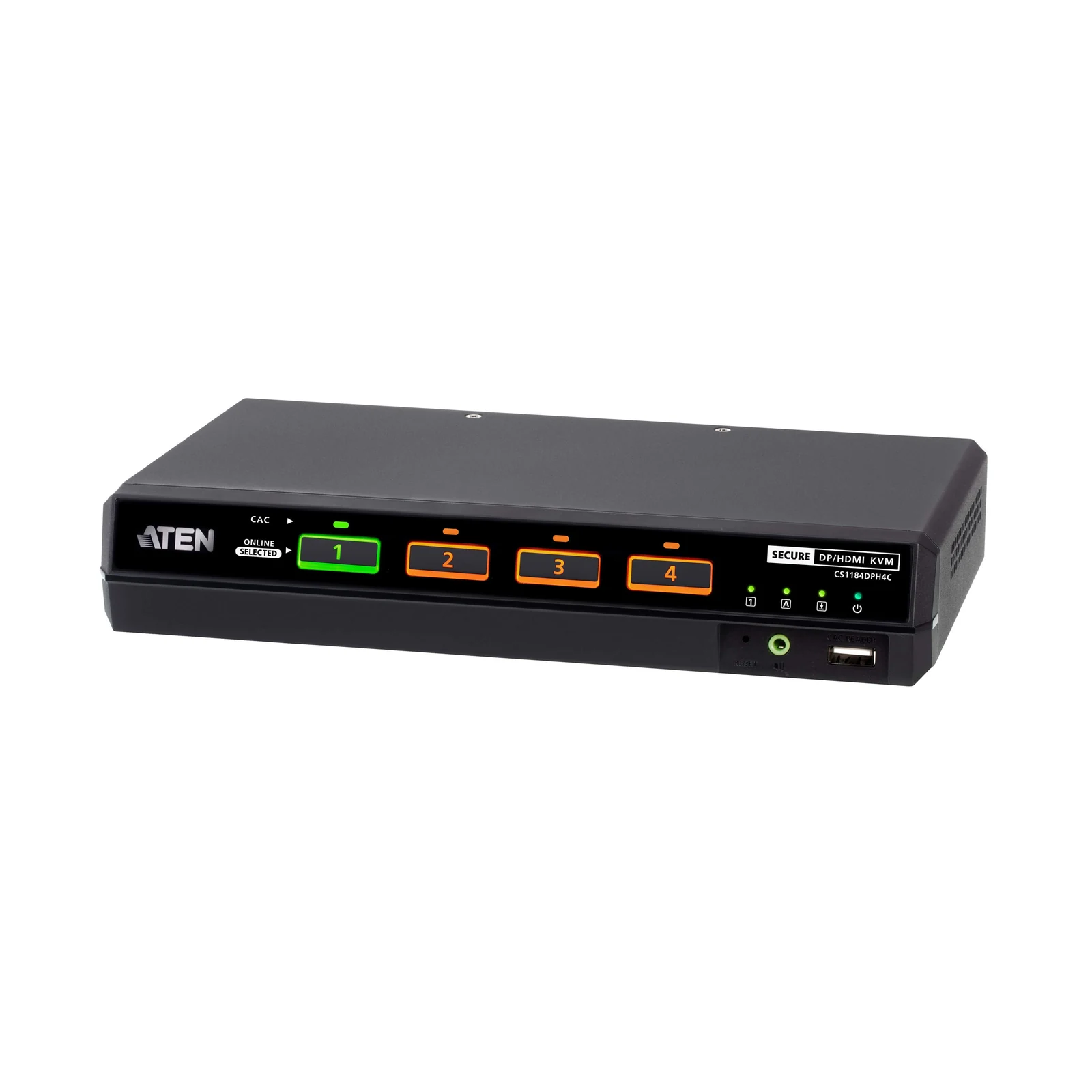 ATEN CS1184DPH4C 4-Port USB 5K DisplayPort/HDMI Universal Secure KVM Switch with CAC (PSD PP v4.0 Compliant)