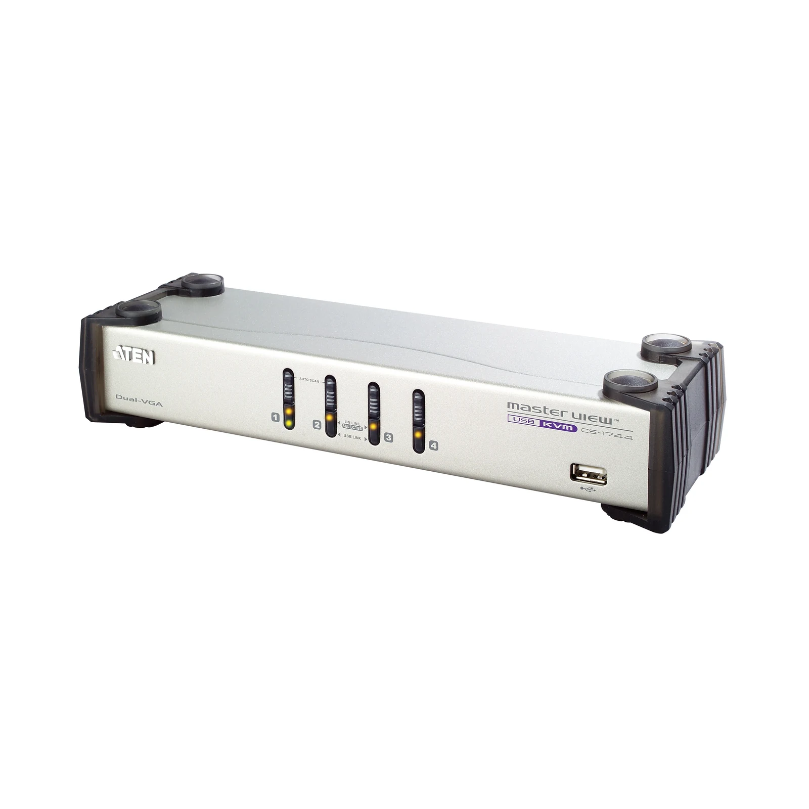 ATEN CS1744 4-Port USB VGA Dual Display/Audio KVMP™ Switch