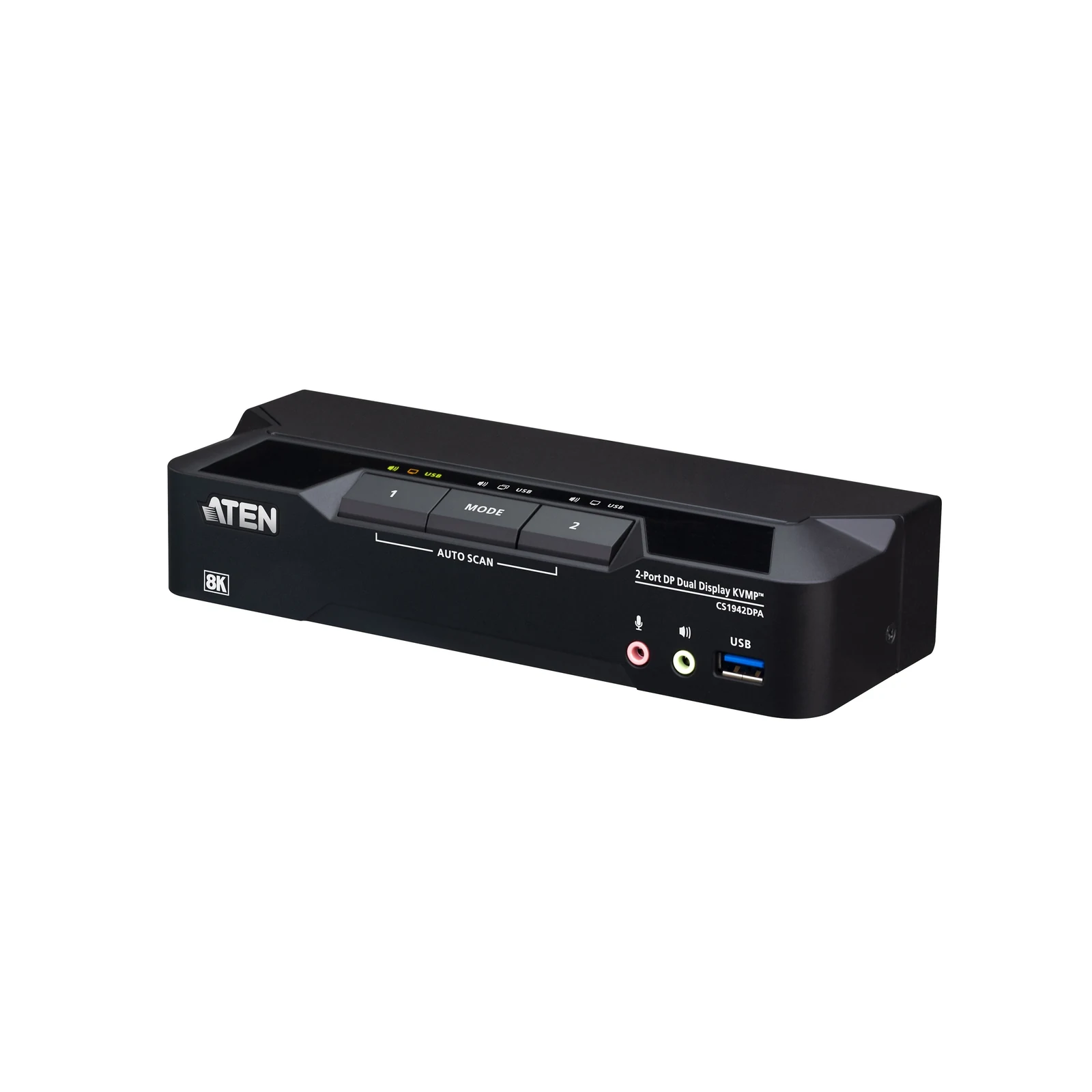 ATEN CS1942DPA 2-Port USB 3.0 8K DisplayPort Dual-Display KVMP™ Switch (Cables included)