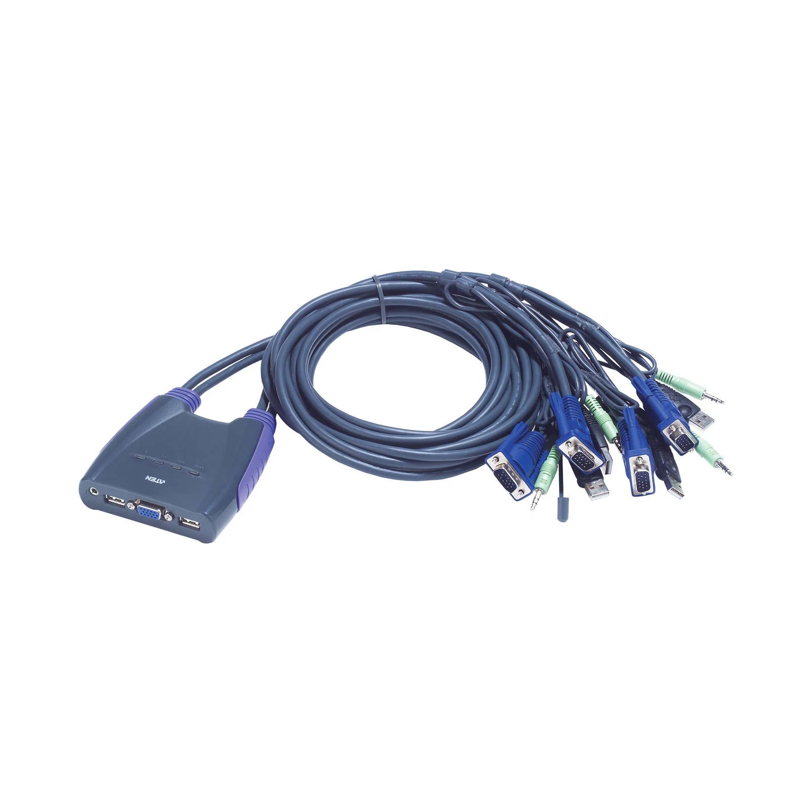 ATEN CS64US 4-Port USB VGA/Audio Cable KVM Switch (0.9m, 1.2m)