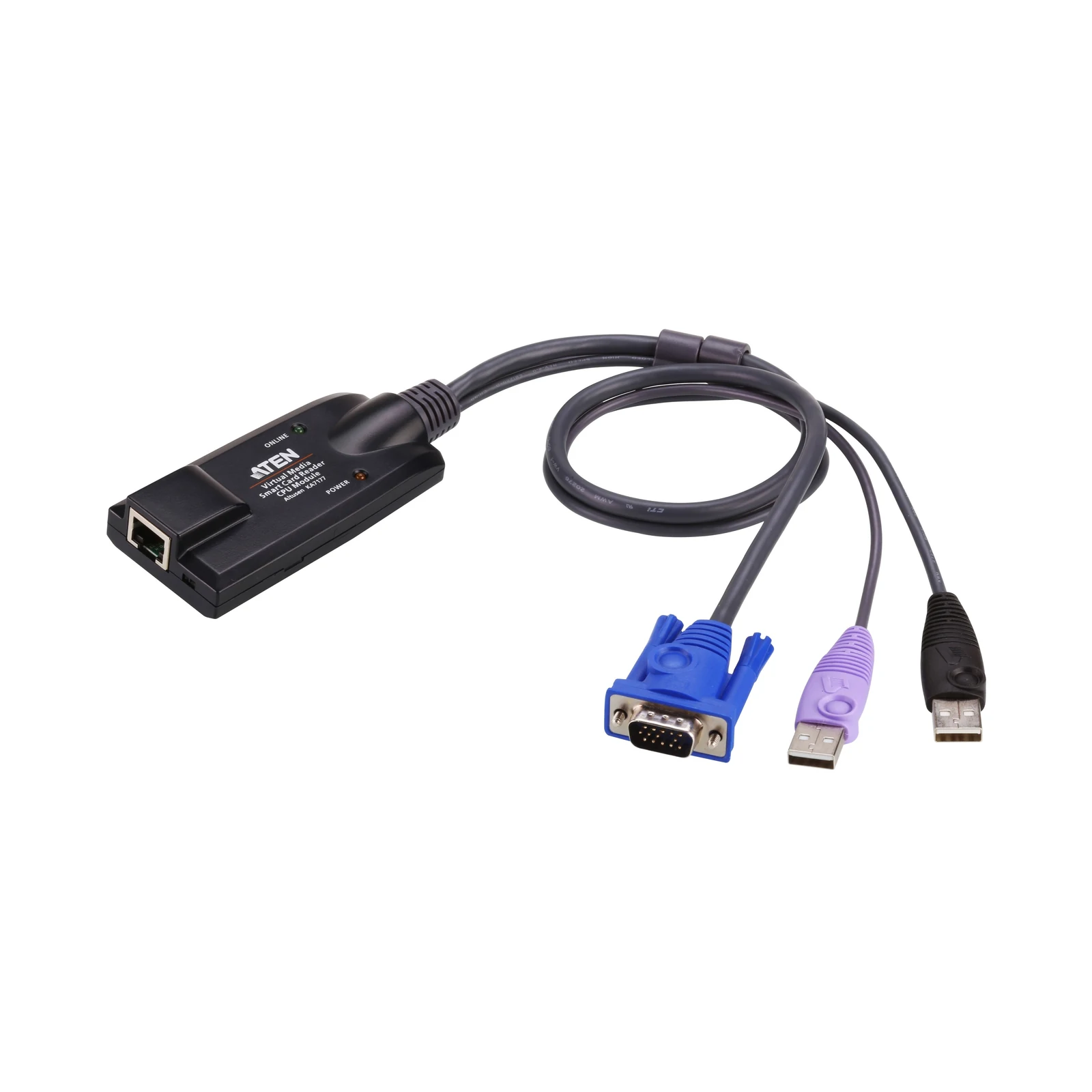 ATEN KA7177 USB VGA Virtual Media KVM Adapter with Smart Card Support