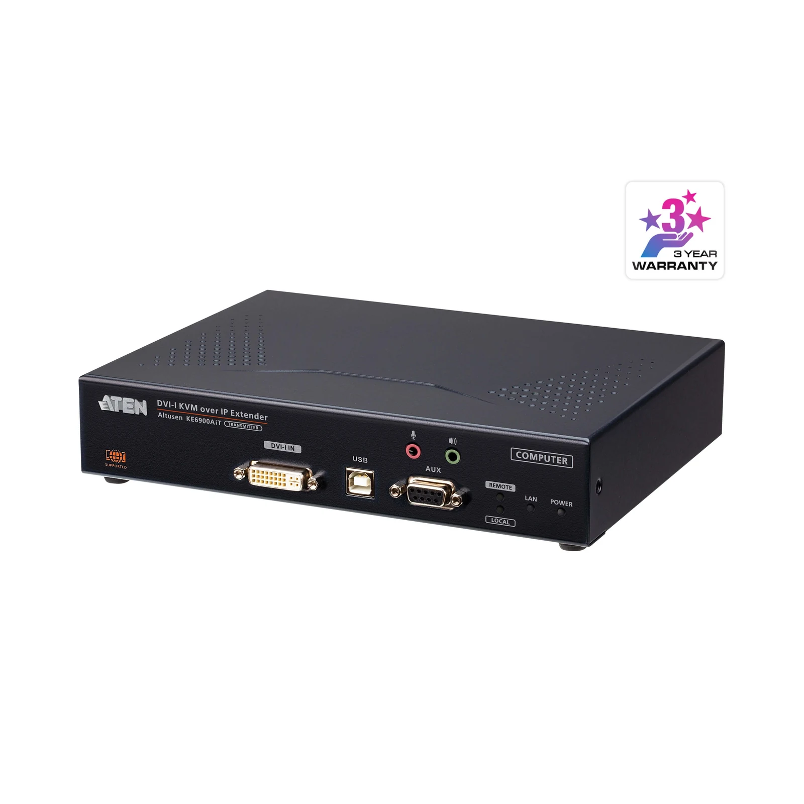 ATEN KE6900AIT DVI-I Single Display KVM over IP Transmitter with Internet Access – TAA