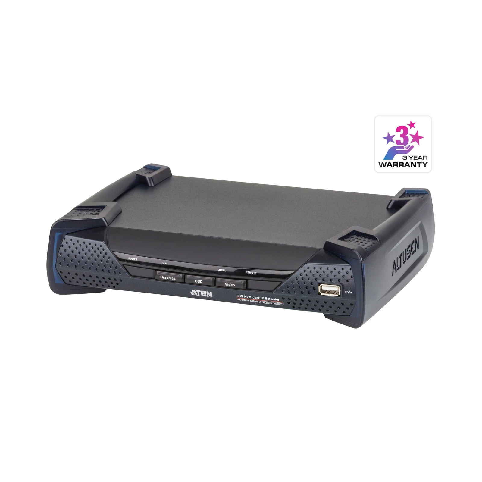 ATEN KE6900R USB DVI-I Single Display KVM Over IP Receiver – TAA
