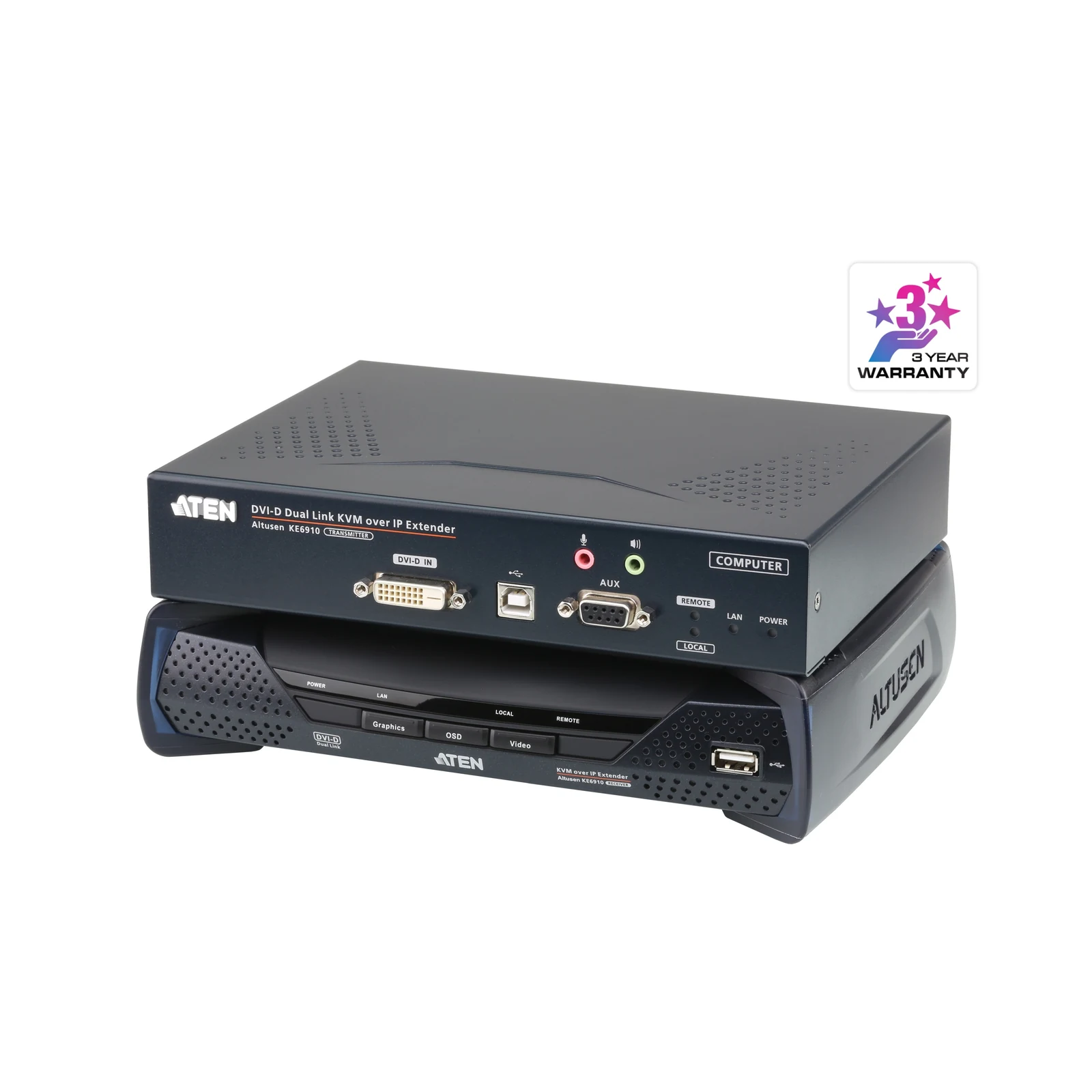 ATEN KE6910 2K DVI-D Dual Link KVM over IP Extender