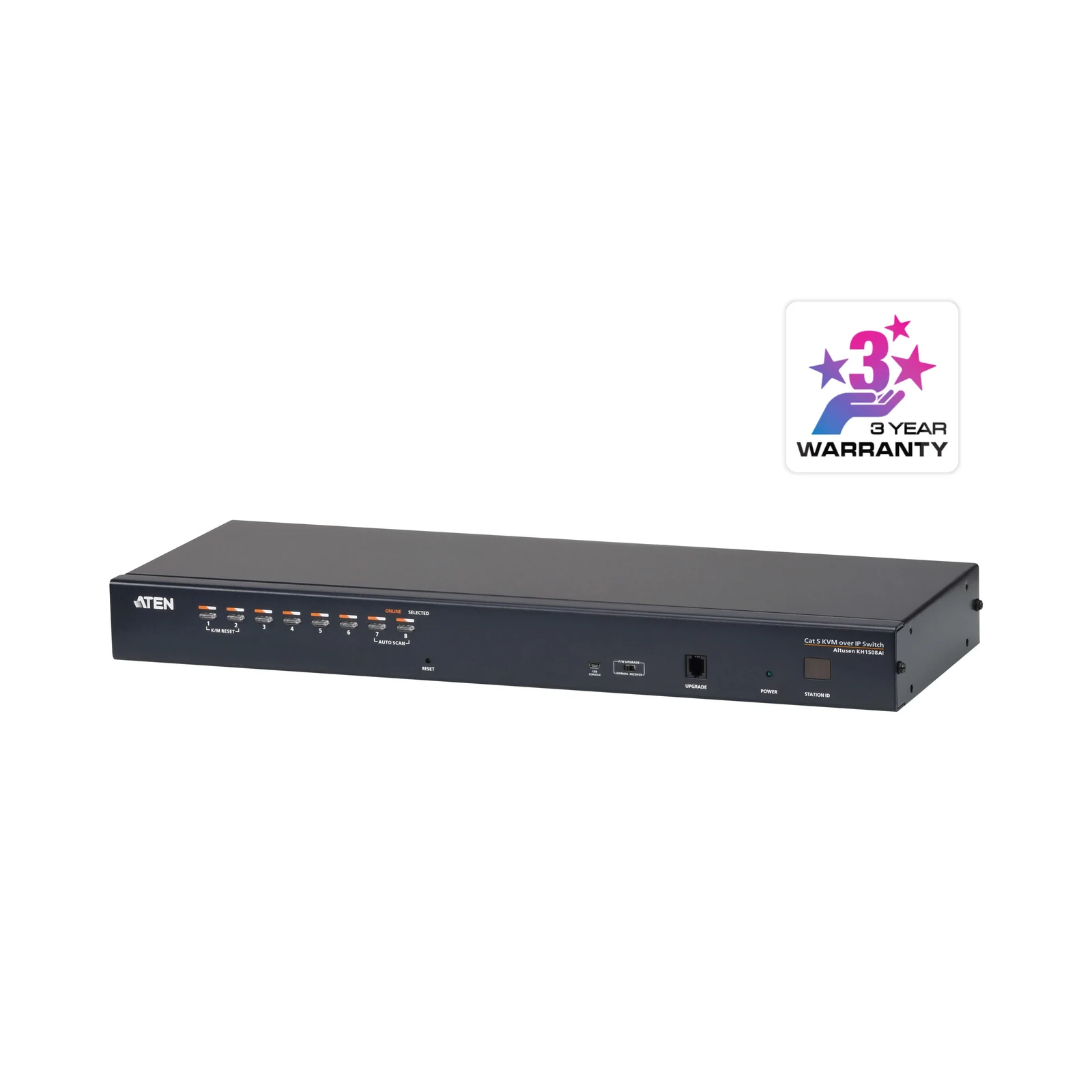 ATEN KH1508AI 1-Local/Remote Shared Access 8-Port Multi-Interface Cat 5 KVM over IP Switch
