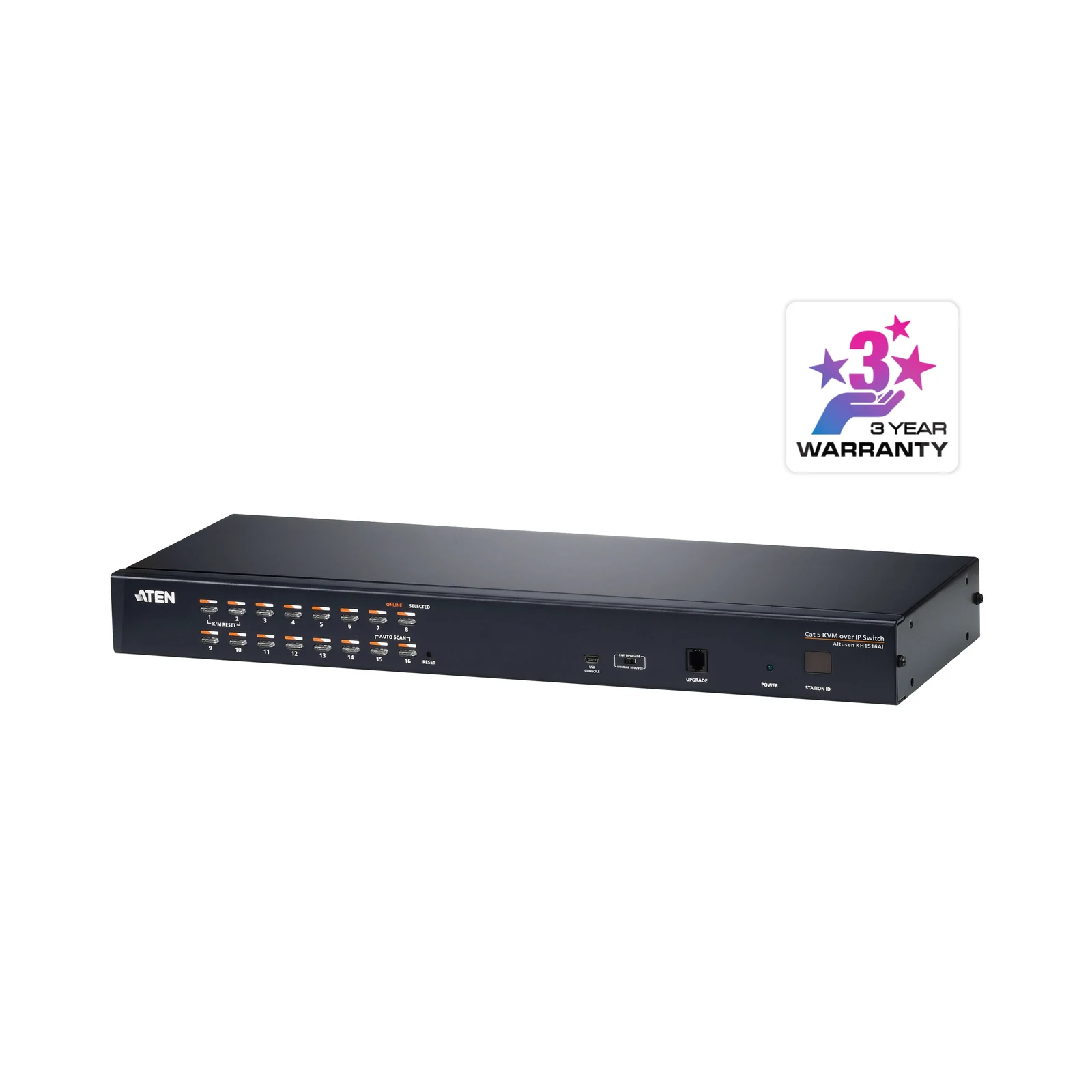 ATEN KH1516AI 1-Local/Remote Shared Access 16-Port Multi-Interface Cat 5 KVM over IP Switch