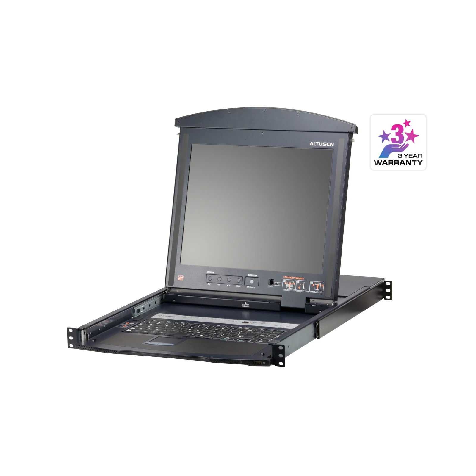 ATEN KL1508A 8-Port Multi-Interface Cat 5 Dual Rail LCD KVM Switch – TAA