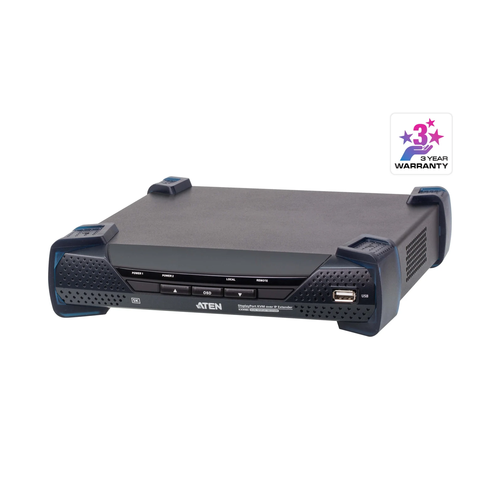 ATEN KX9980R 5K DisplayPort Dual Display KVM over IP Receiver