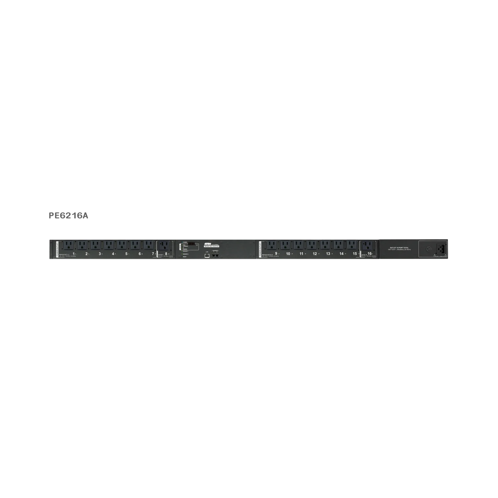 ATEN PE6216 20A/16A 16-Outlet Metered & Switched eco PDU