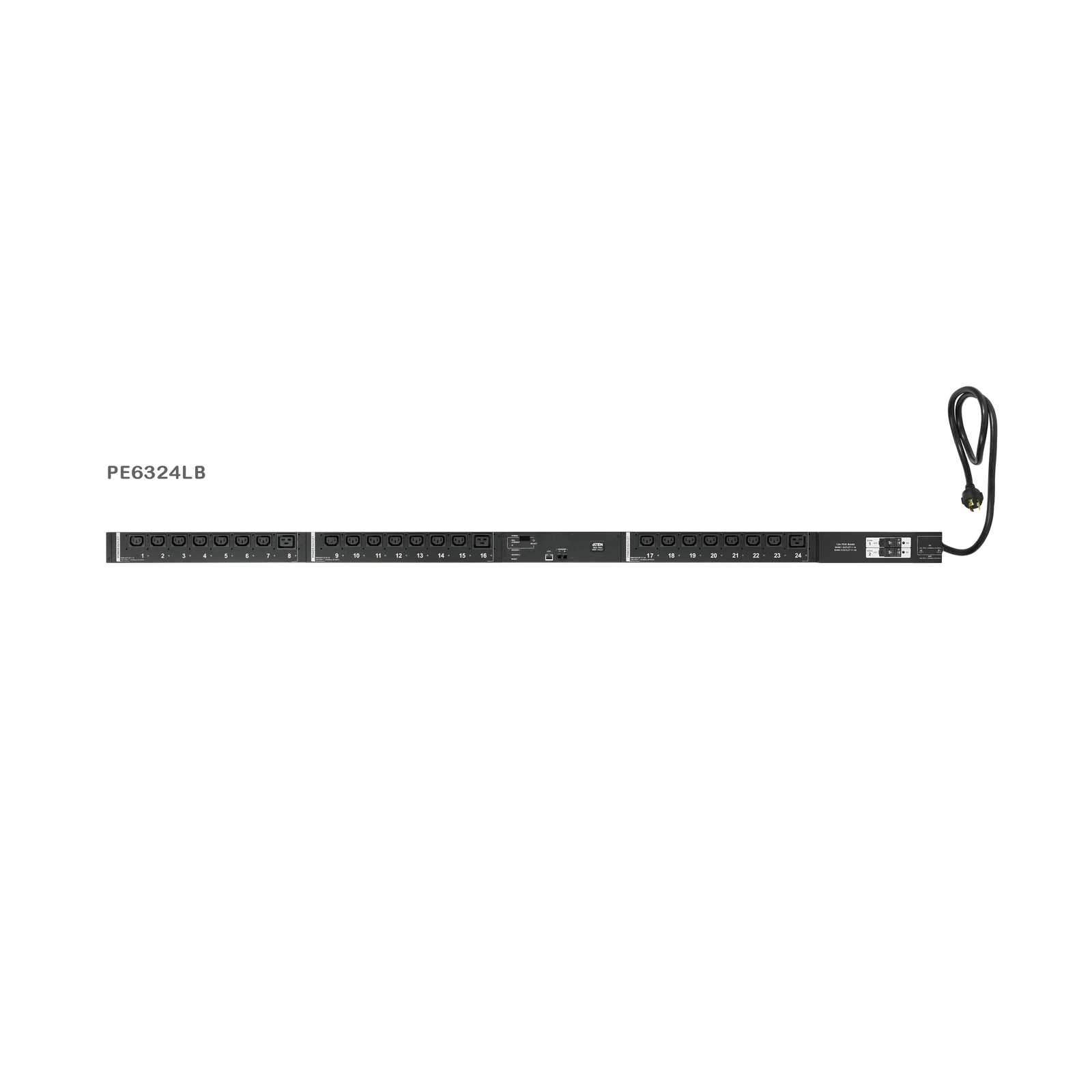 ATEN PE6324L 30A/32A 24-Outlet Metered & Switched Low Profile eco PDU