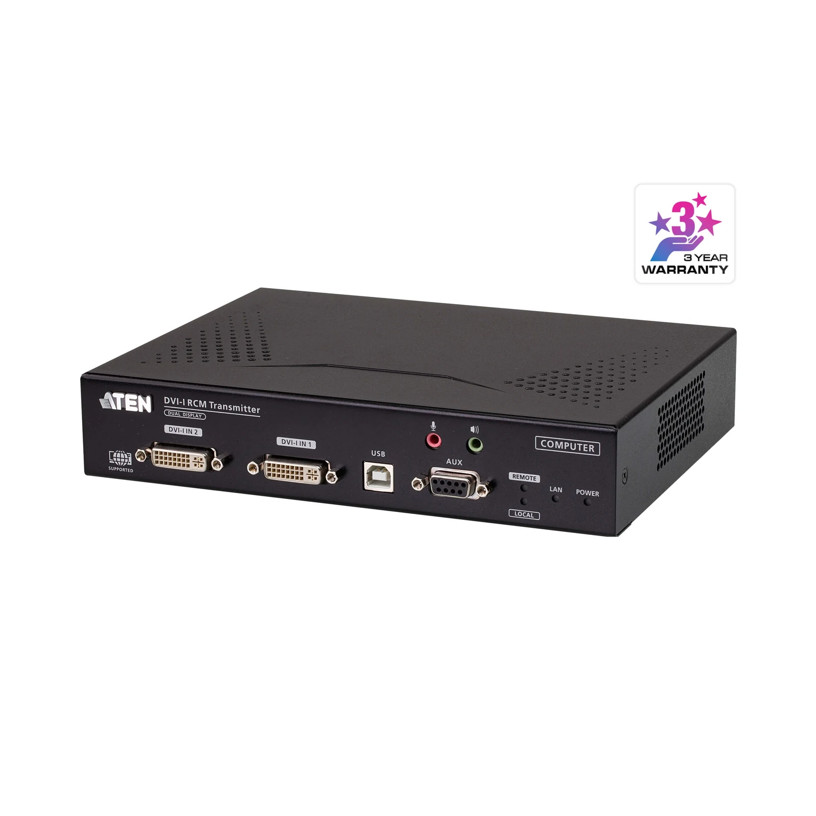 ATEN RCMDVI40AT DVI-I Dual Display KVM over IP Transmitter with Remote Access