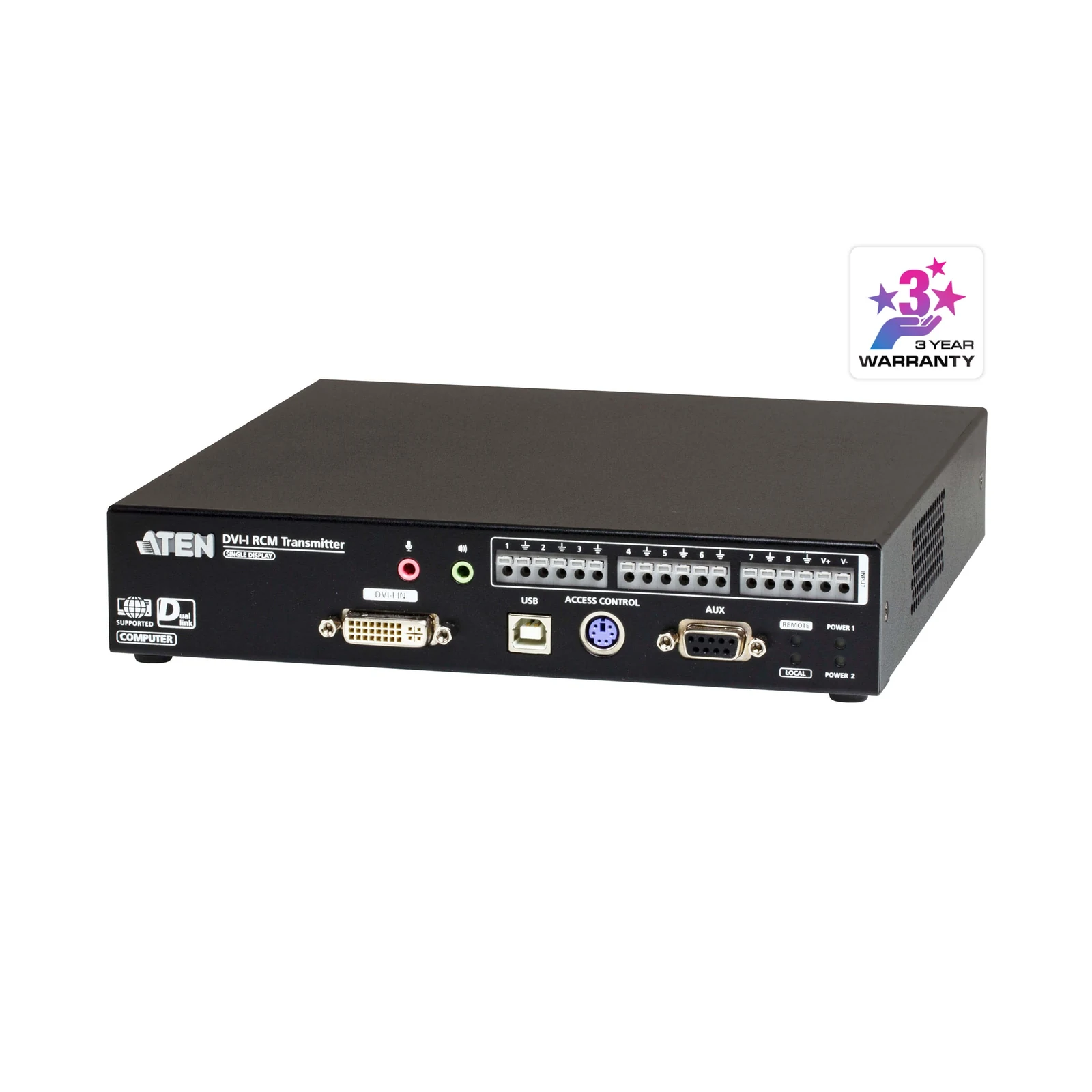 ATEN RCMDVI50T DVI-I Dual link Single Display KVM over IP Transmitter with Remote Access