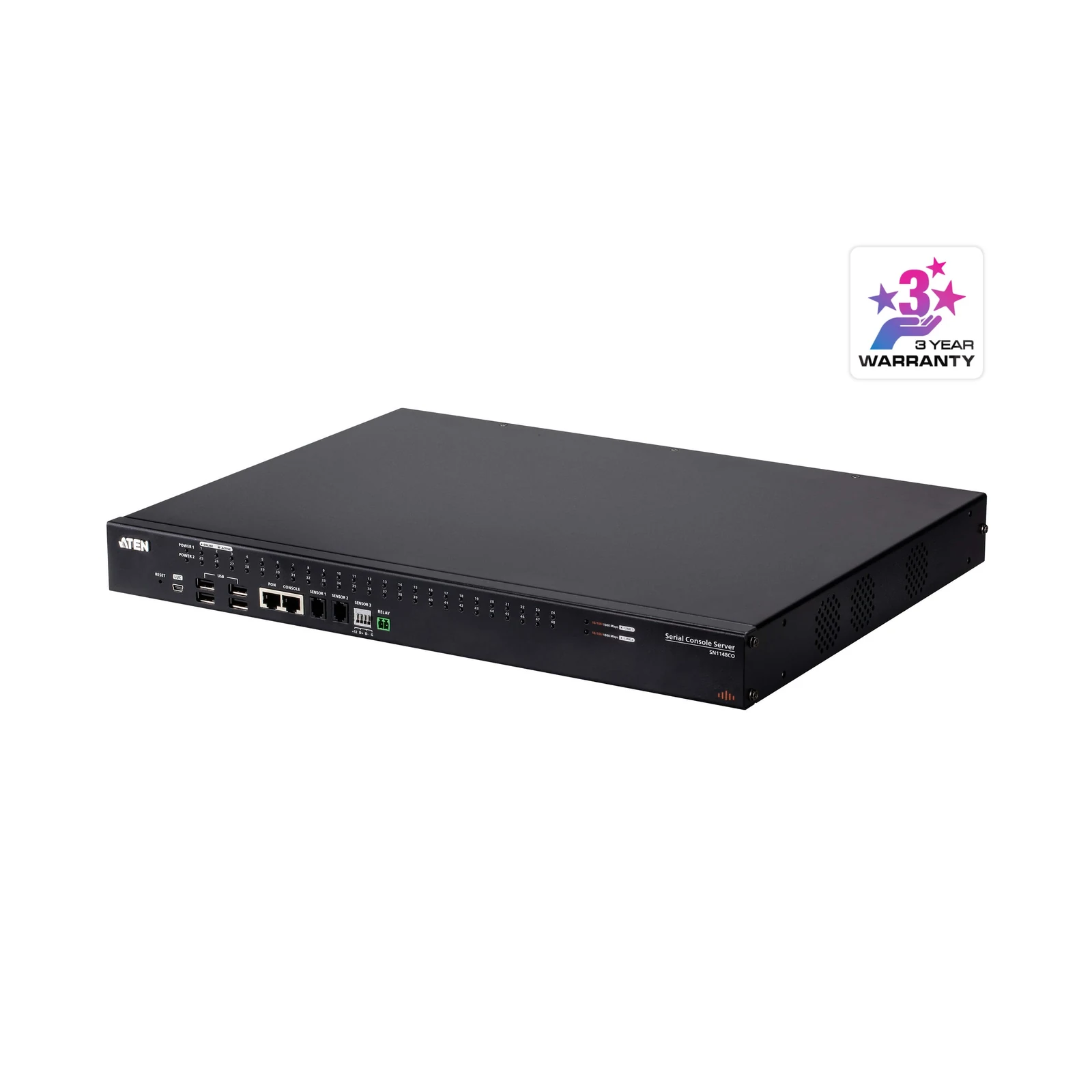 ATEN SN1148CO 48-Port Serial Console Server with Dual Power / SFP