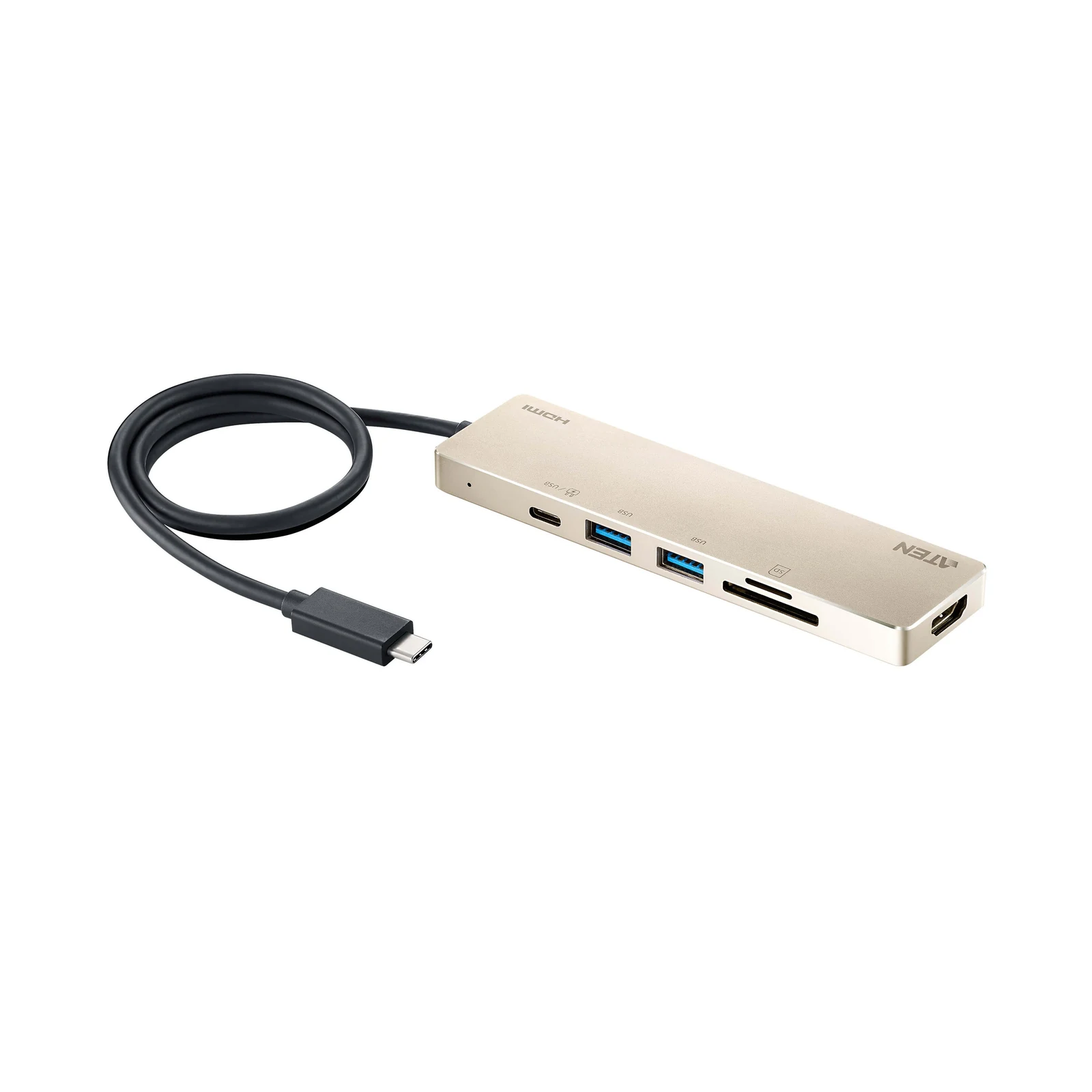 ATEN UH3239 USB-C Multiport Mini Dock with Power Pass-Through