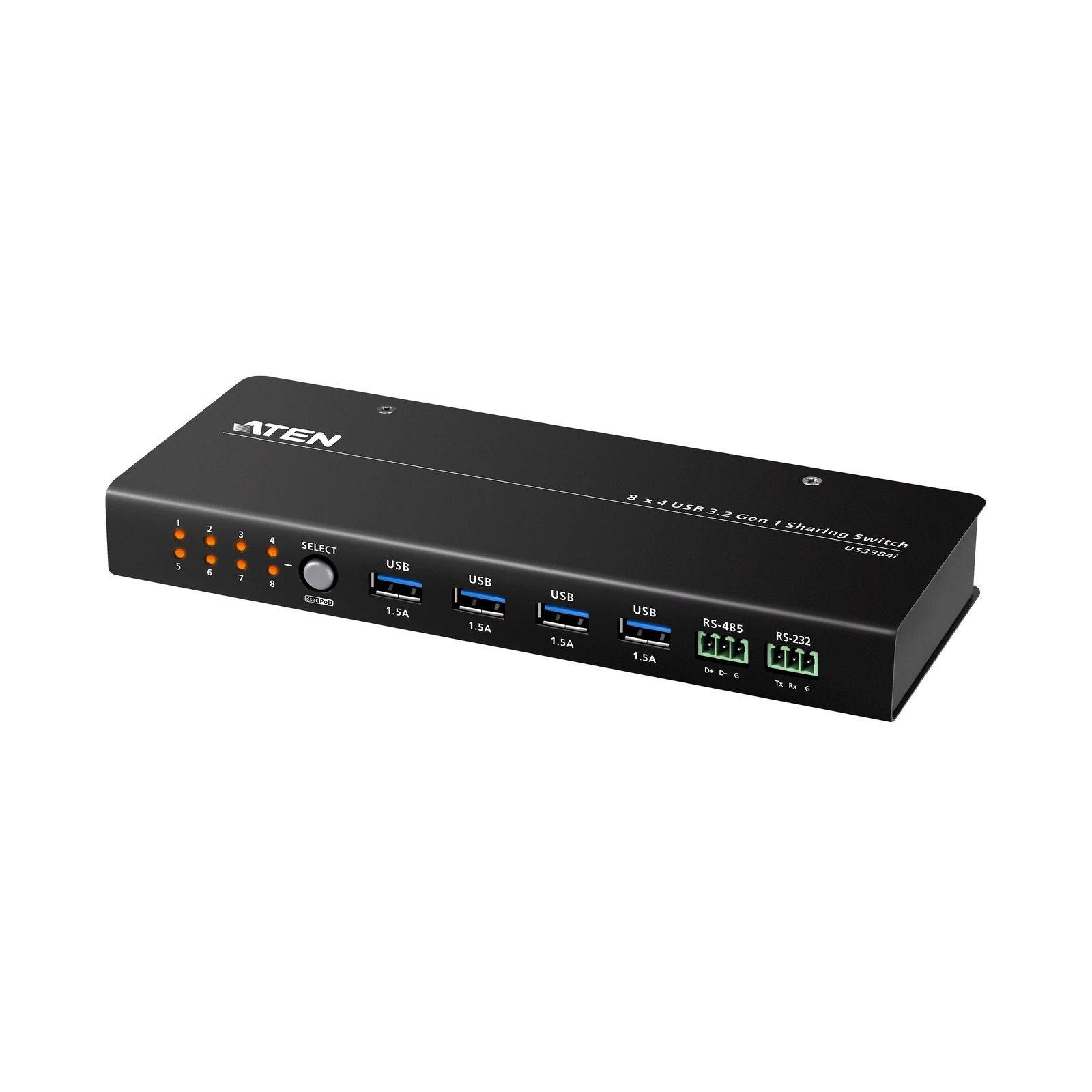 ATEN US3384I 8 x 4 USB 3.2 Gen 1 Industrial Sharing Switch