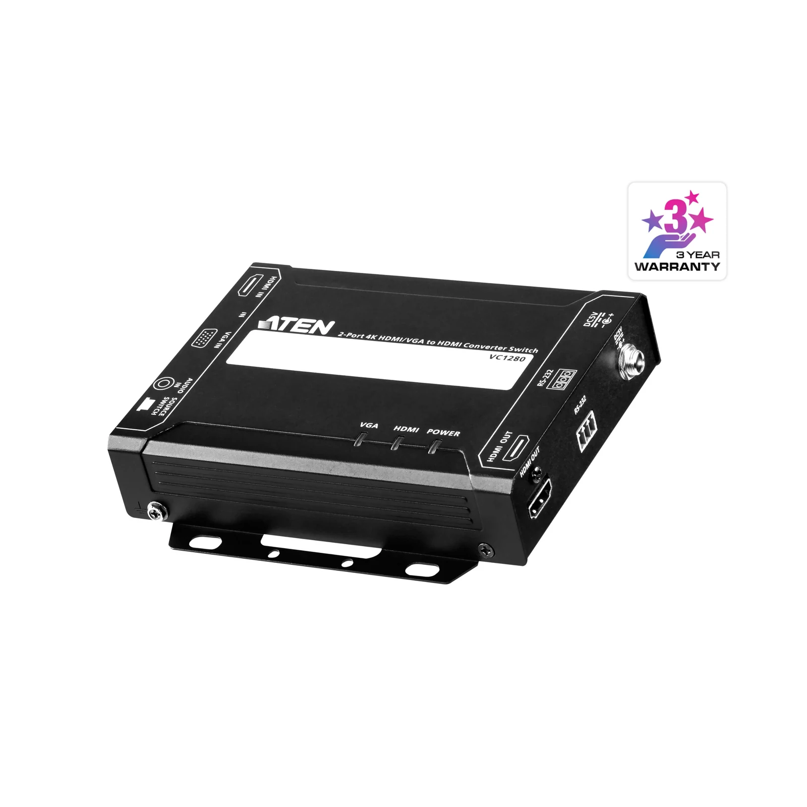 ATEN VC1280 2-Port 4K HDMI/VGA to HDMI Converter Switch