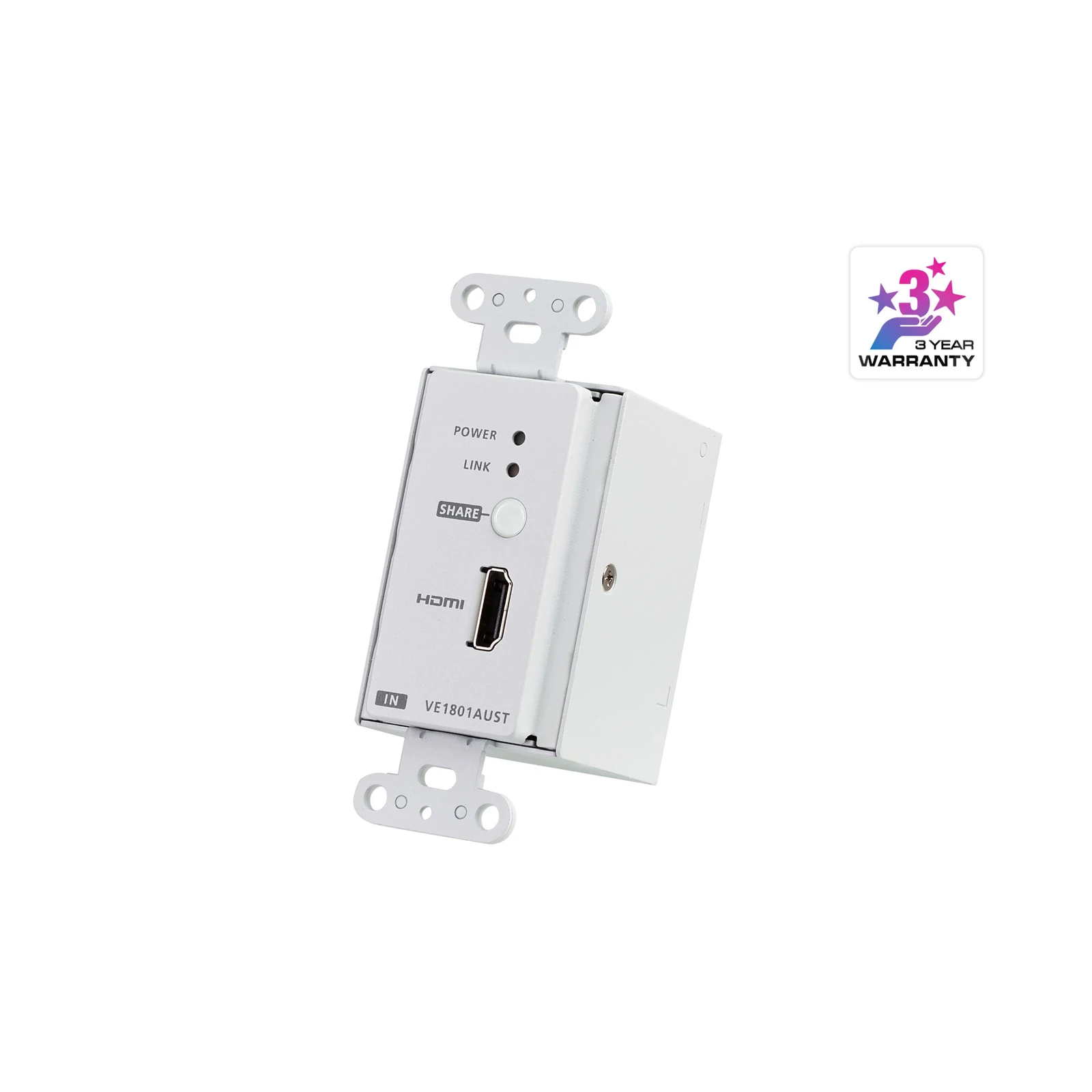 ATEN VE1801AUST HDMI HDBaseT-Lite Transmitter with US Wall Plate / PoH (PoH PD)