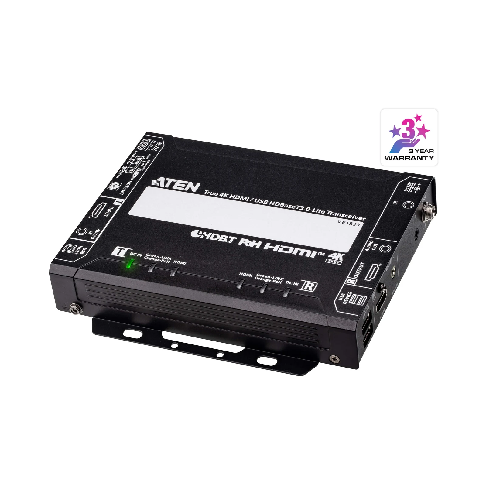 ATEN VE1833 True 4K HDMI / USB HDBaseT 3.0 - Lite Transceiver with PoH (True 4K@40 m)