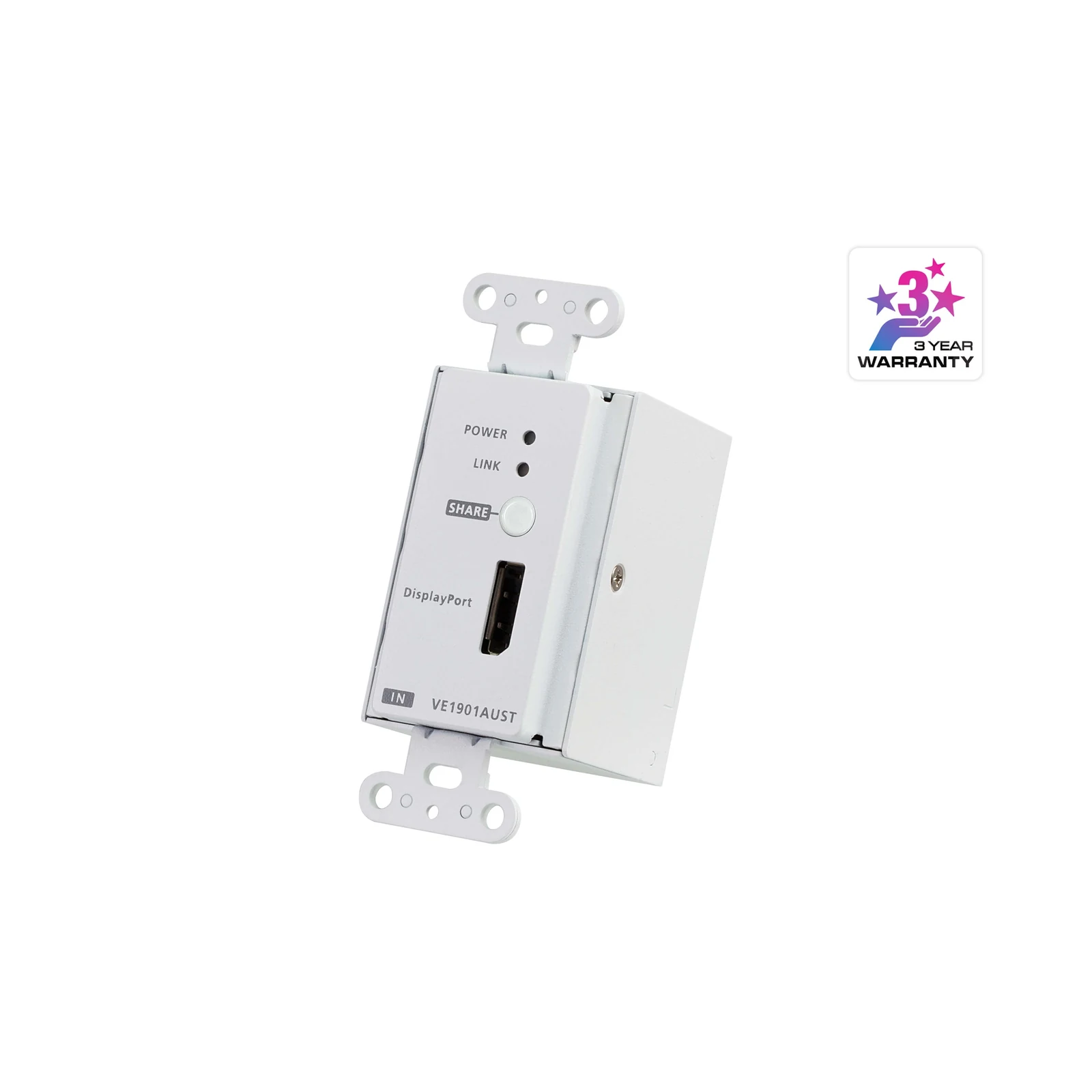 ATEN VE1901AUST DisplayPort HDBaseT-Lite Transmitter with US Wall Plate / PoH
