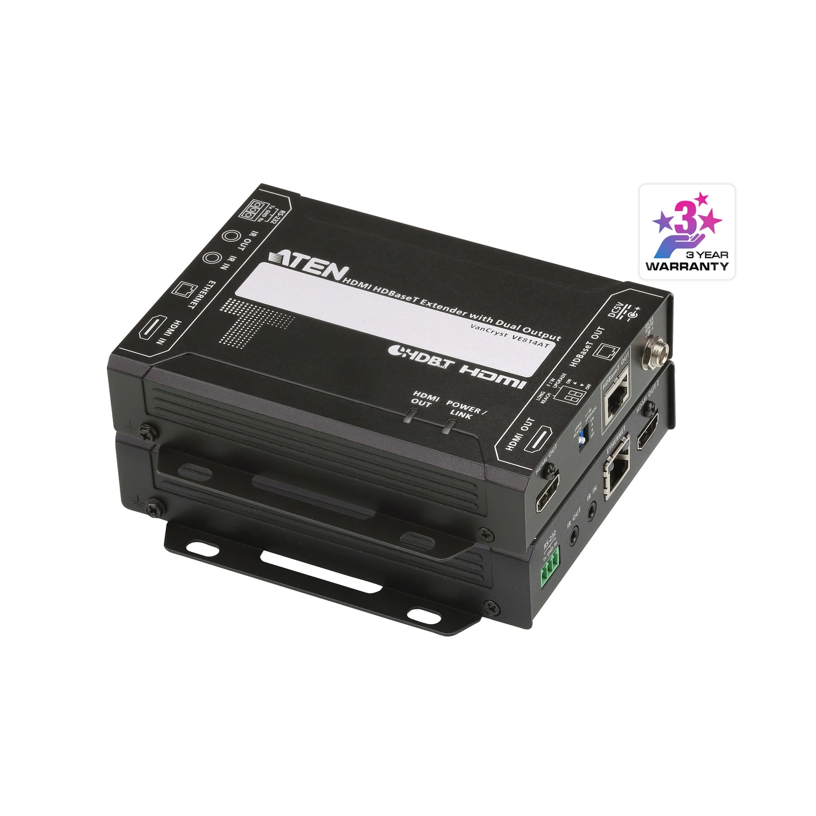 ATEN VE814A HDMI HDBaseT Extender with Dual Output (4K@100m) (HDBaseT Class A)