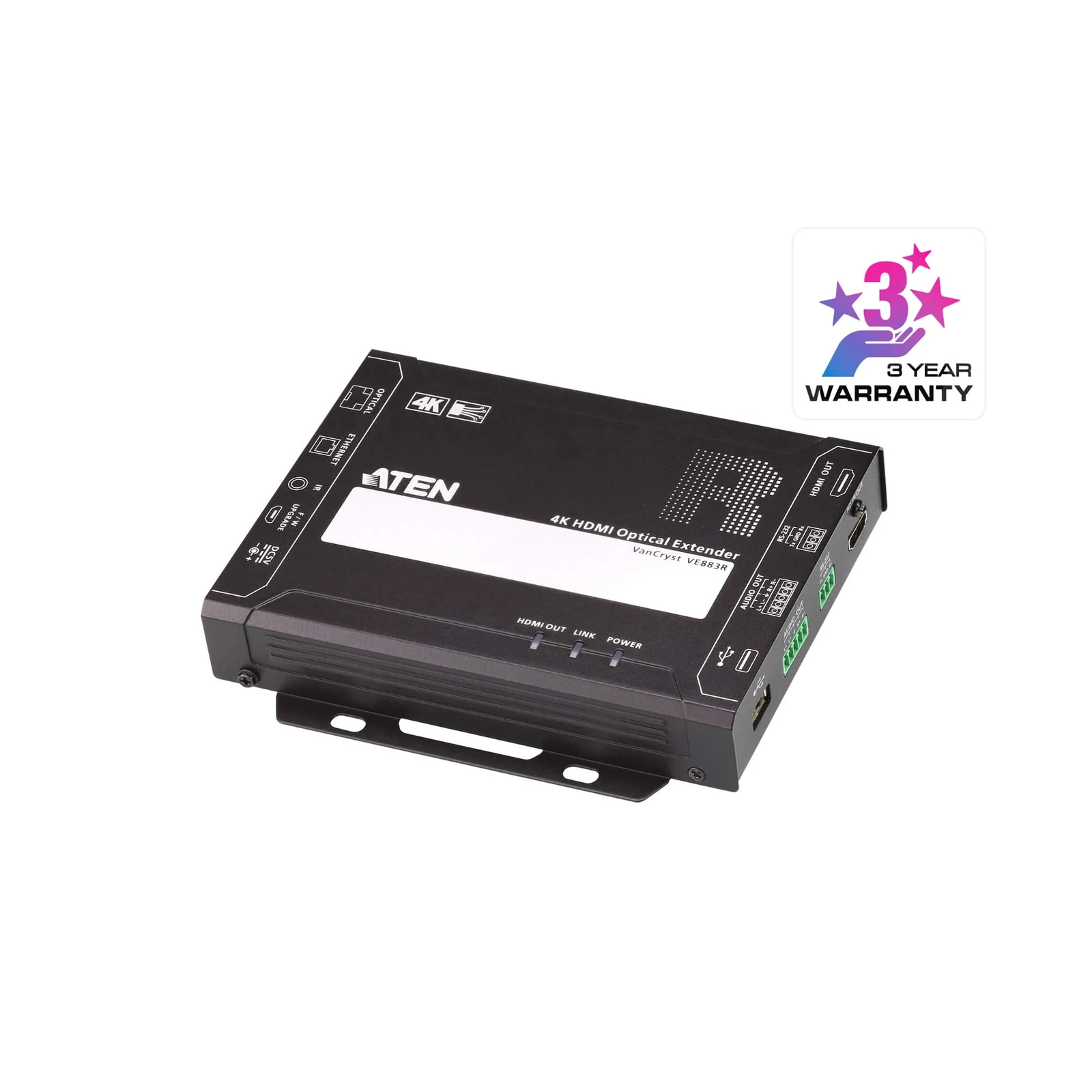 ATEN VE883R 4K HDMI Optical Receiver (4K@980 ft (K1, MM) / 6.2 miles (K2, SM))