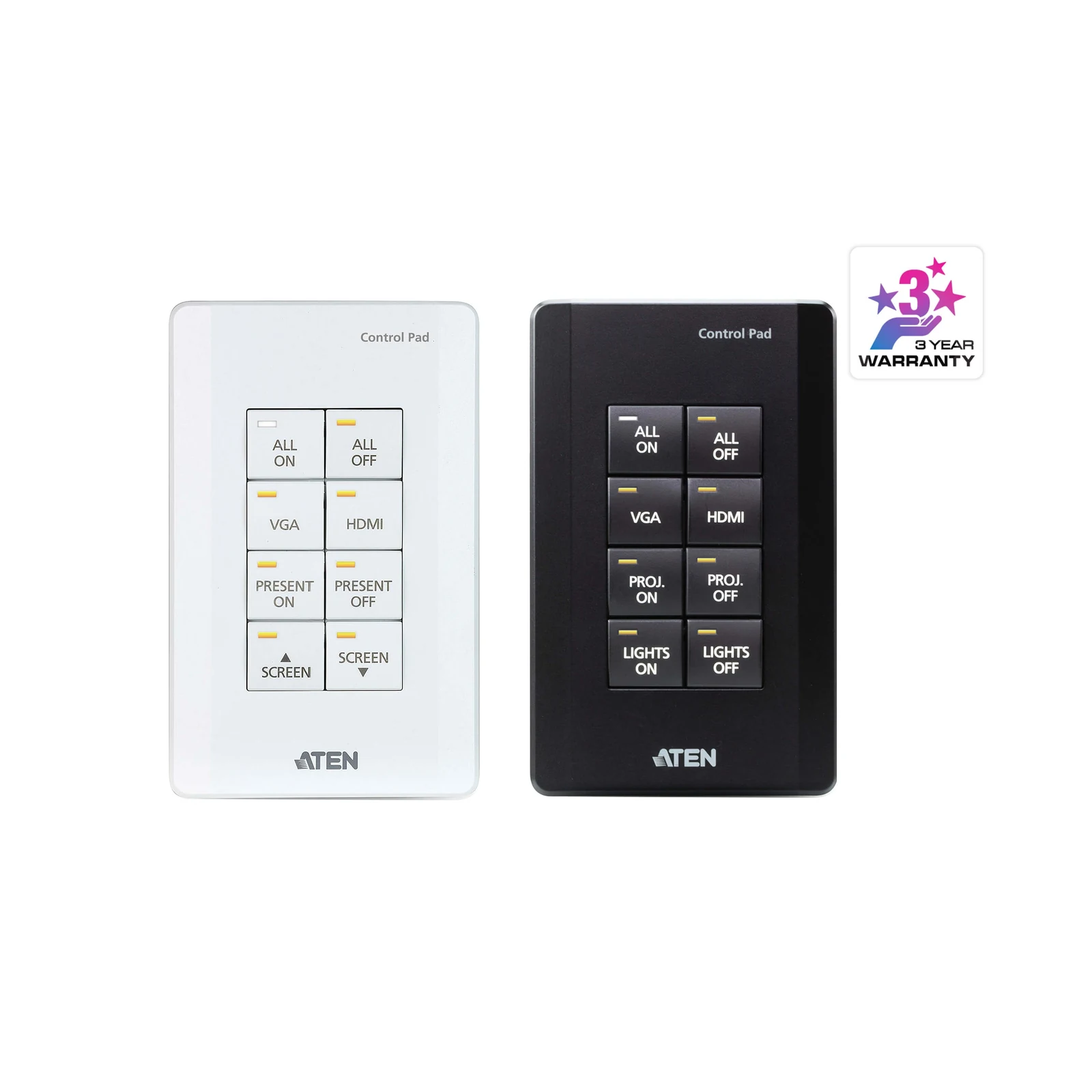 ATEN VK0100 ATEN Control System - 8-button Control Pad (US, 1 Gang)