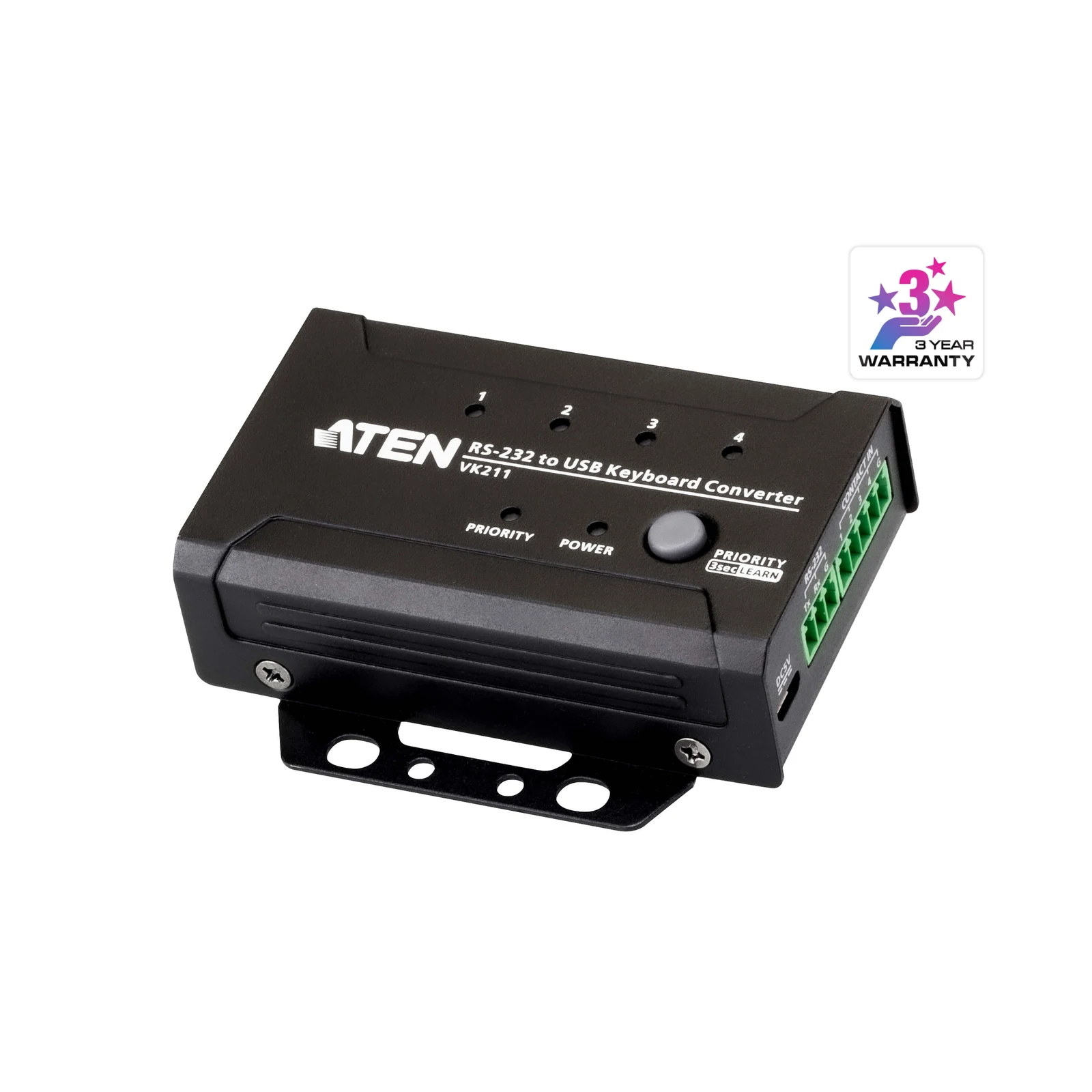 ATEN VK211 RS-232/Contact In to USB Keyboard/Mouse Converter
