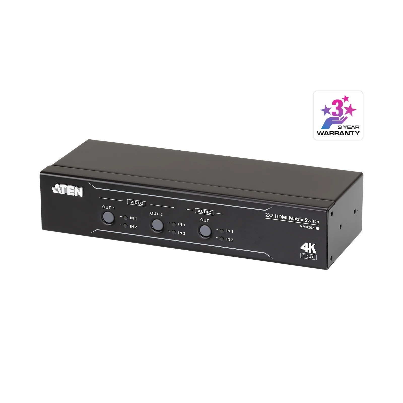 ATEN VM0202HB 2 x 2 True 4K HDMI Matrix Switch with Audio De-Embedder – TAA