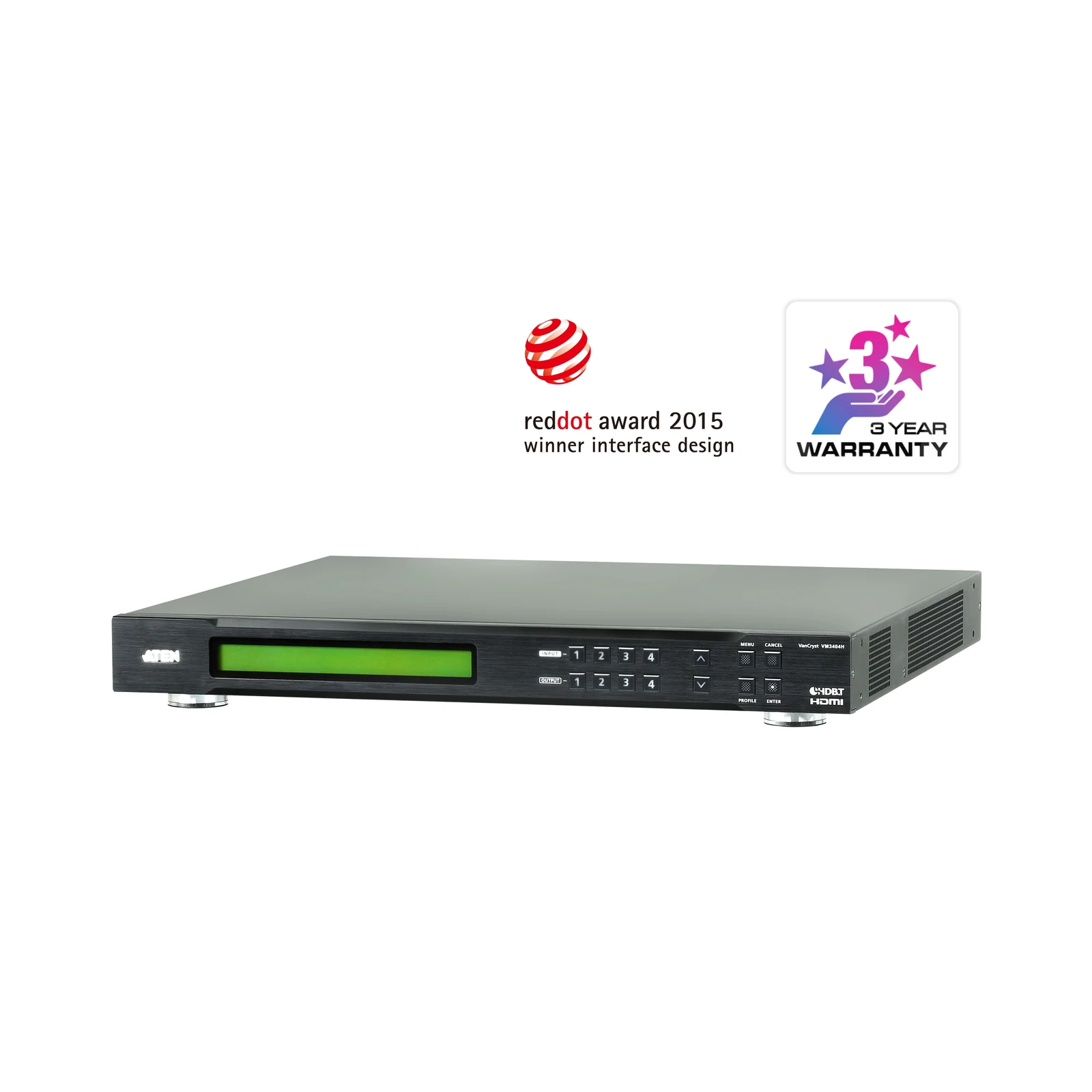 ATEN VM3404H 4 x 4 4K HDMI HDBaseT-Lite Matrix Switch