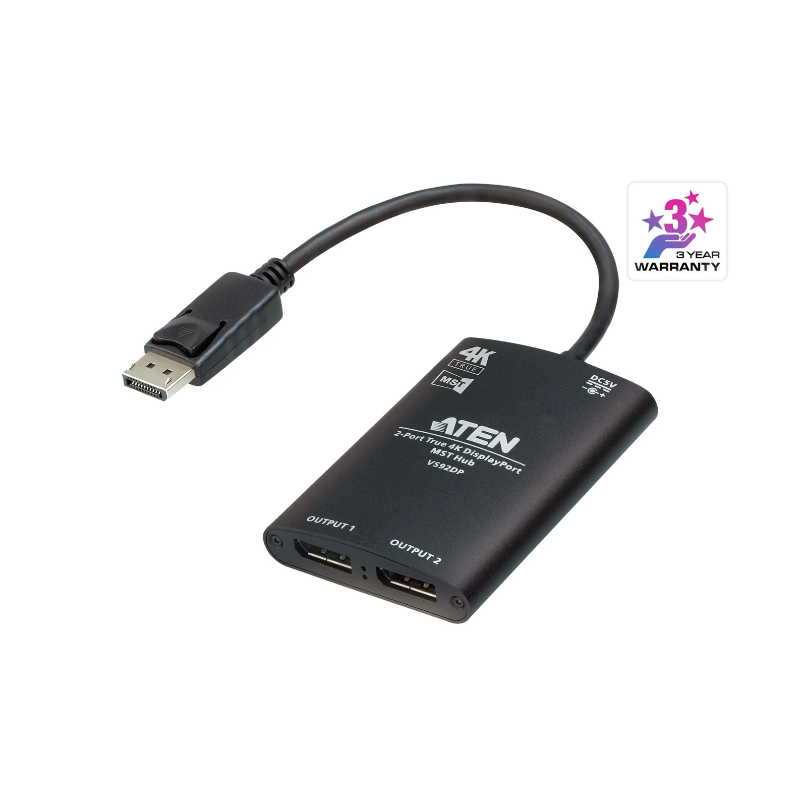 ATEN VS92DP 2-Port True 4K DisplayPort MST Hub