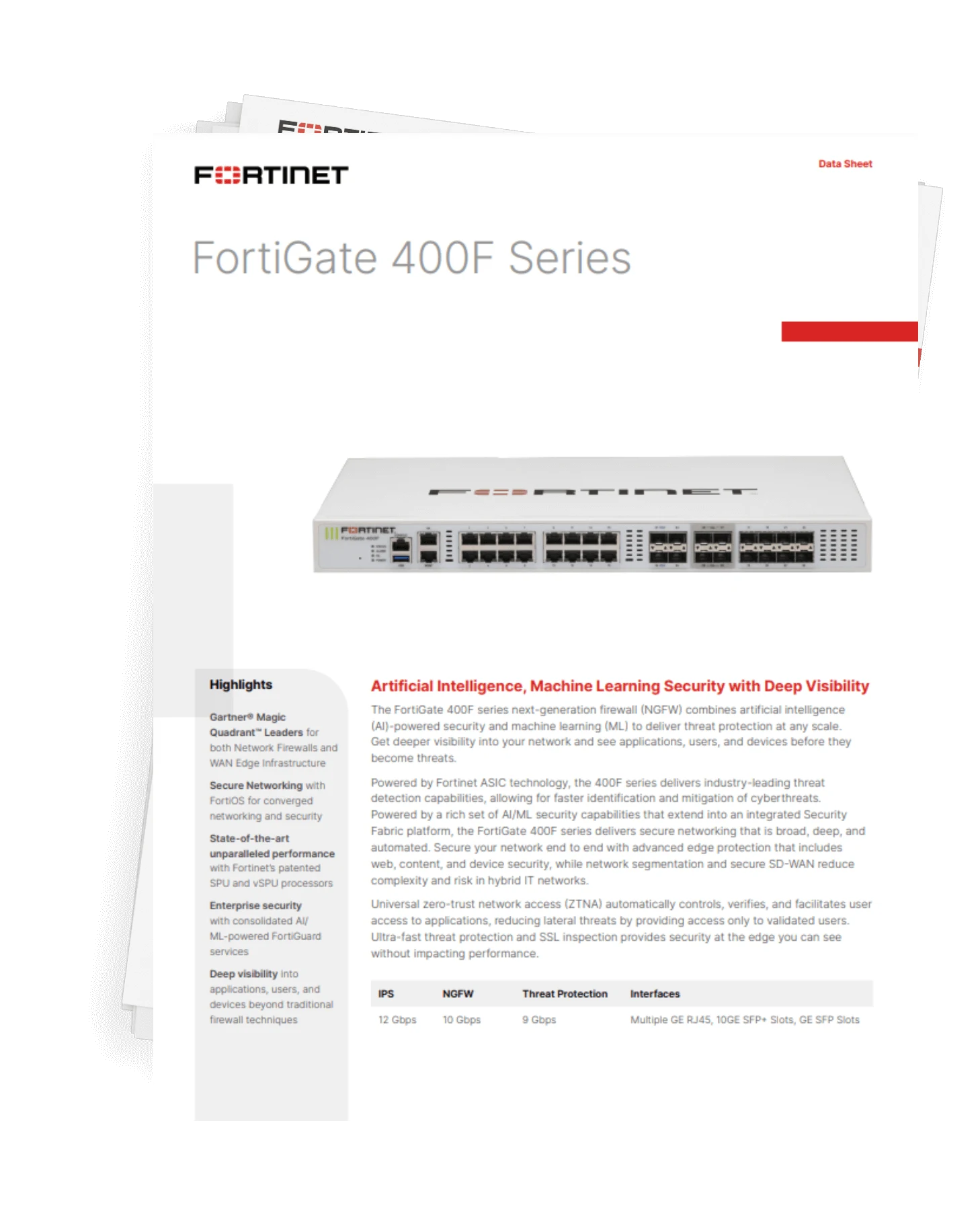 Fortinet FortiGate 400F Firewall