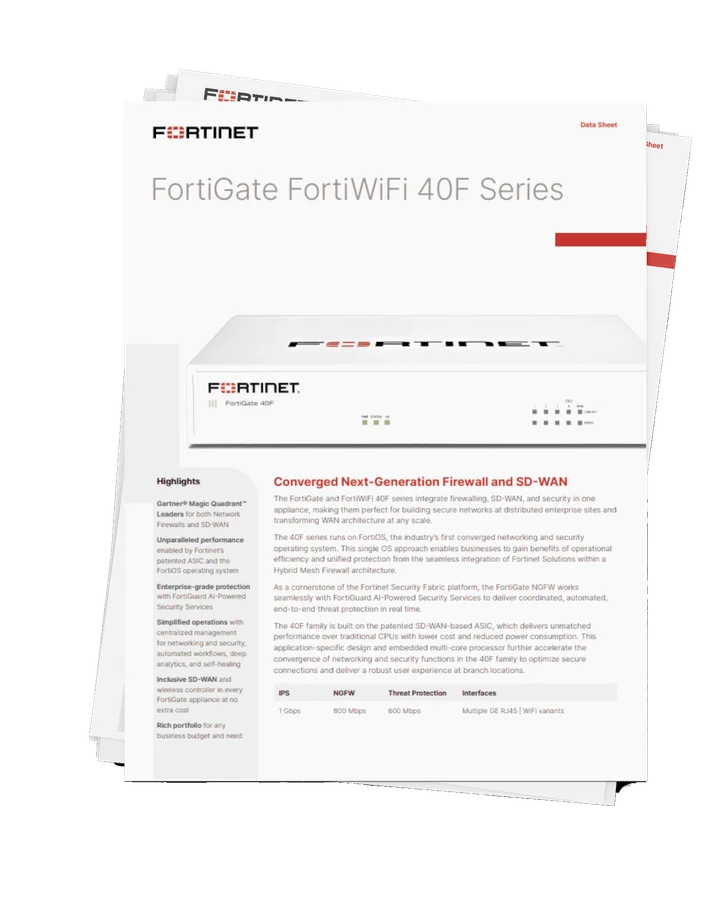Fortinet FortiGate 40F Firewall