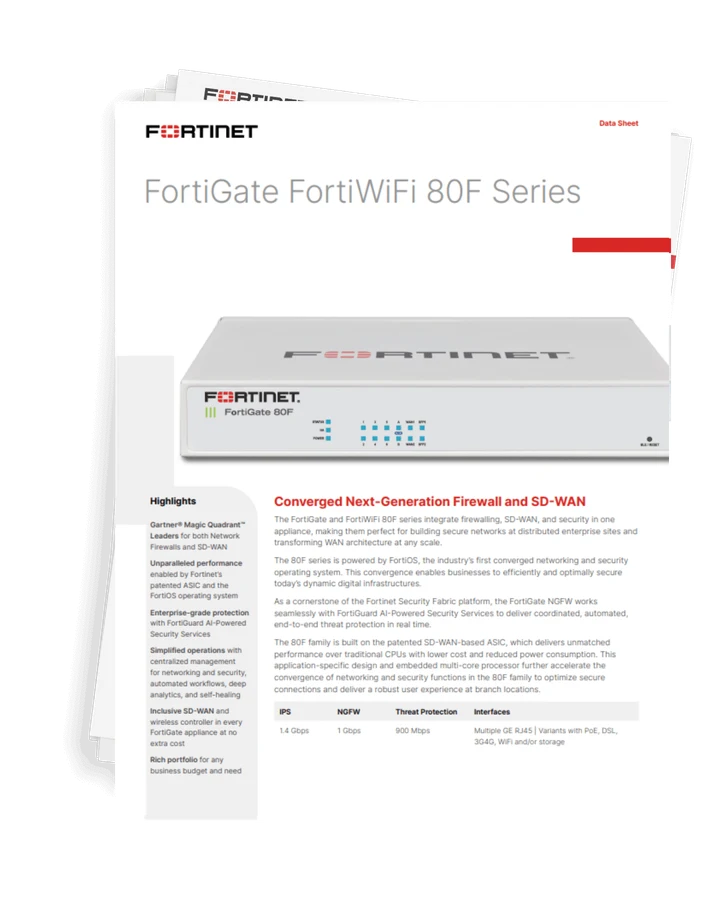 Fortinet FortiGate 80F Firewall